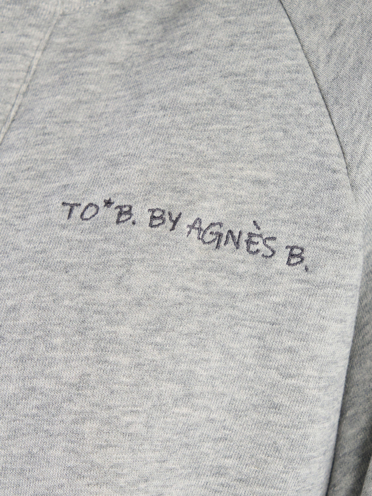 To b. by agnès b. コットン ハーフジップ スウェットフーディー グレー