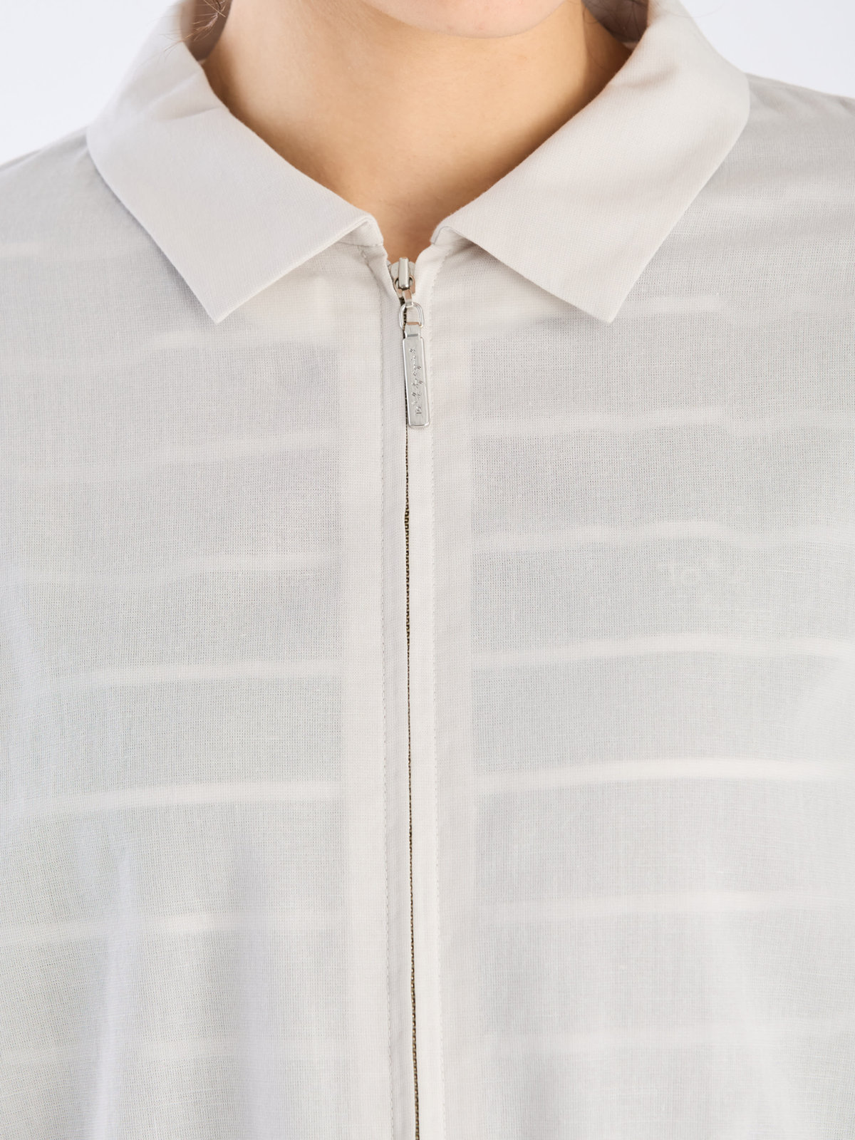 To b. by agnès b. 【Outlet】コットンボイル ブルゾン ライトグレー