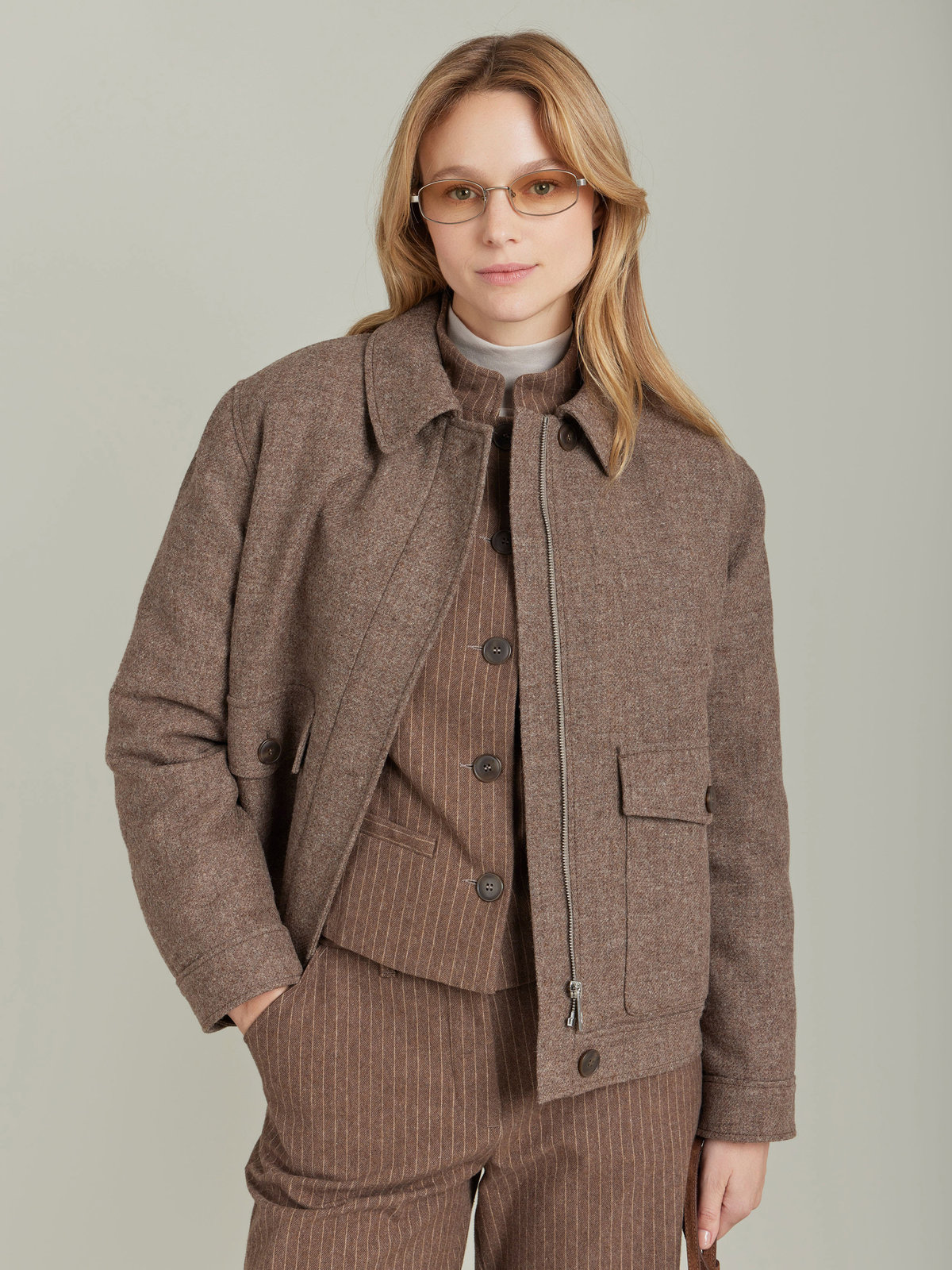 FEMME ウィメンズ 【Outlet】JIZ8 VESTE ジャケット ブラウン系その他