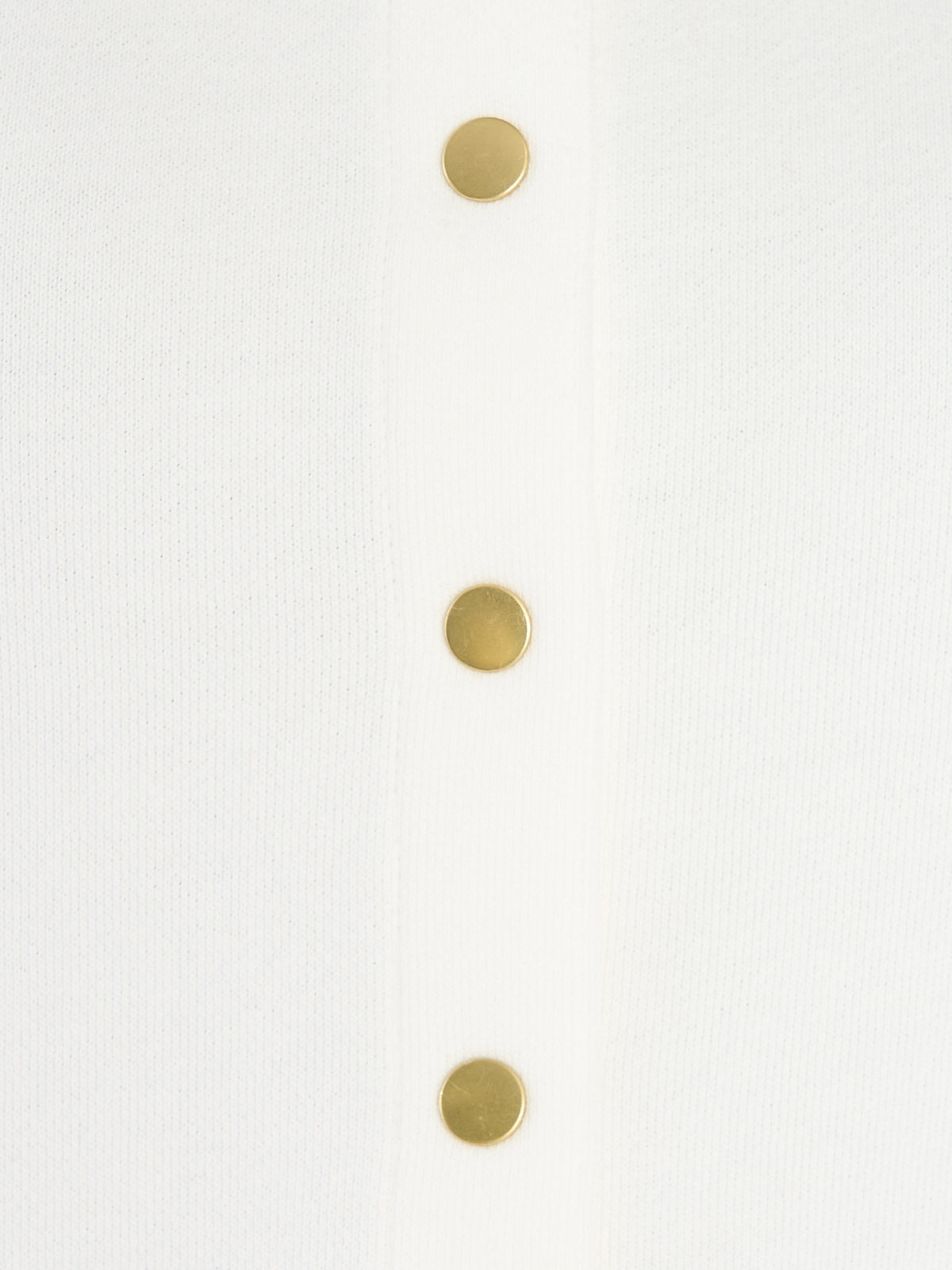 To b. by agnès b. コットン フレンチ テリー パフ カーディガン ホワイト