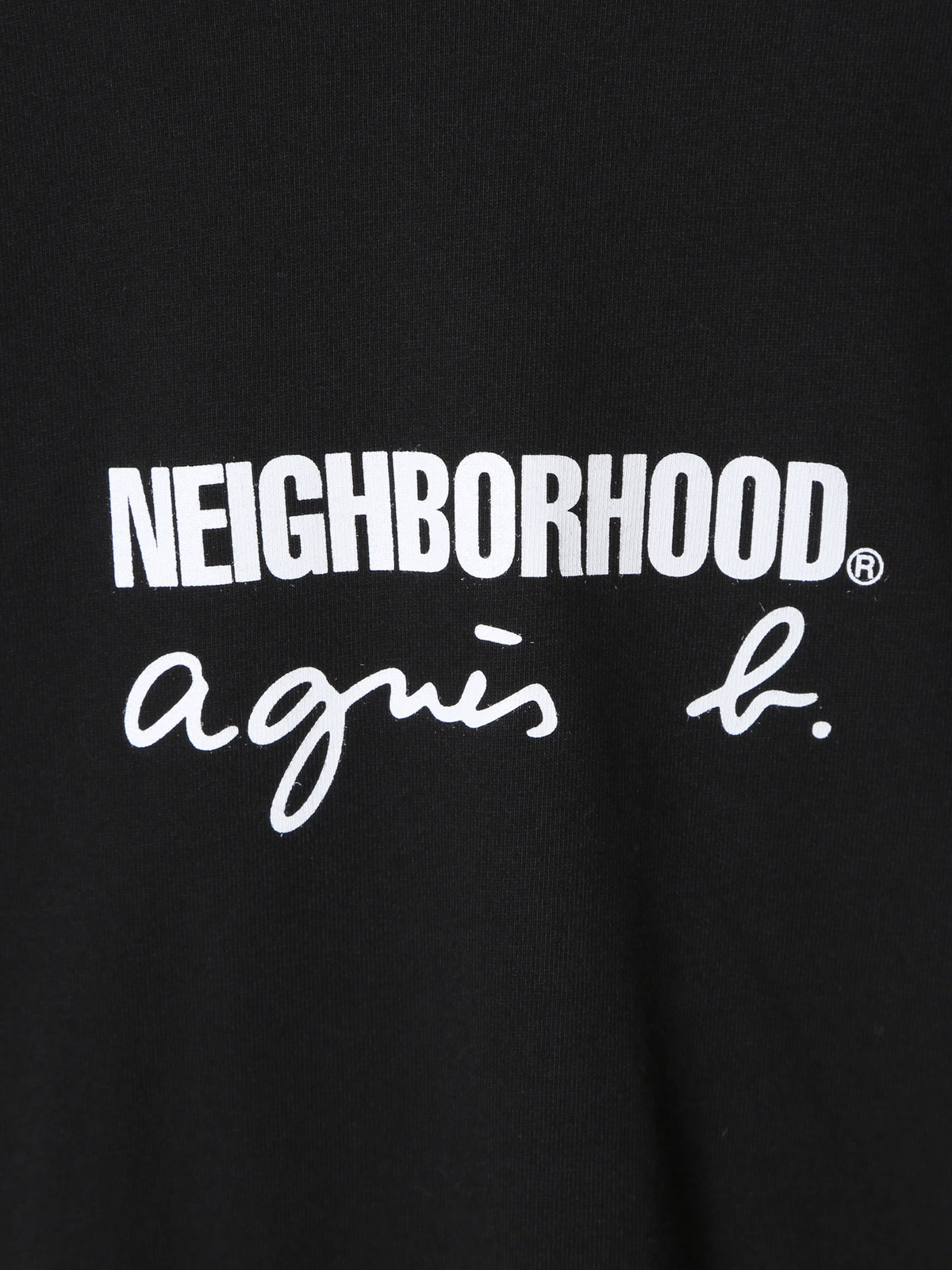 HOMME メンズ agnes b. x NH クルーネック 半袖 Tシャツ ブラック