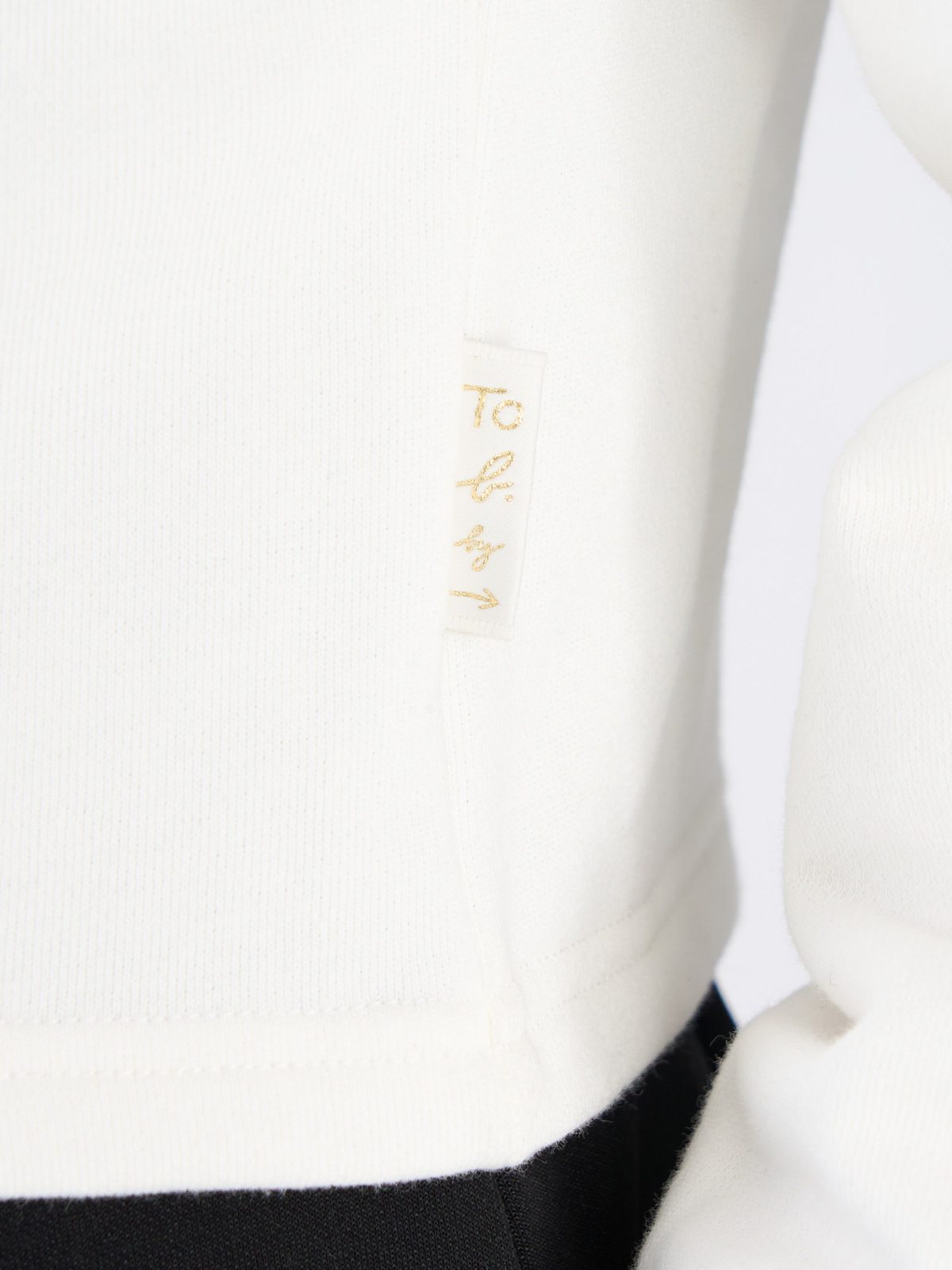 To b. by agnès b. コットン フレンチ テリー パフ カーディガン ホワイト