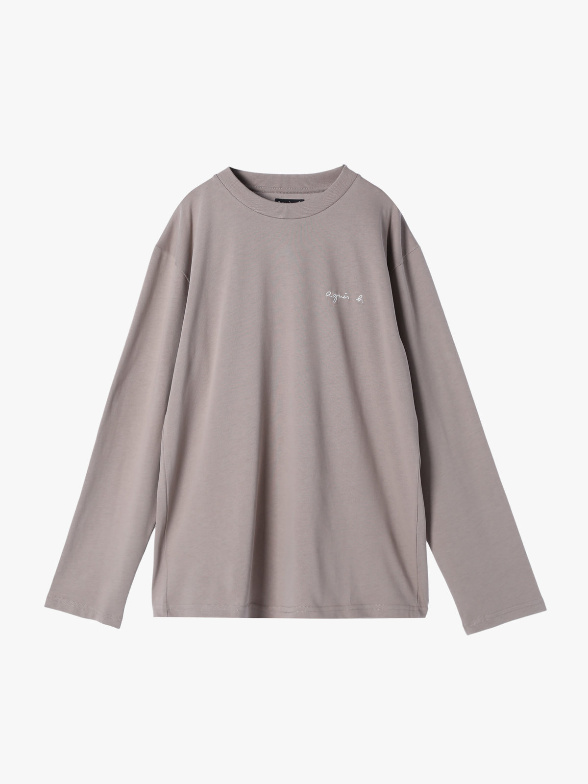 HOMME メンズ メンズ ロゴ プリント コットン 長袖 Tシャツ ”Christof” ベージュ
