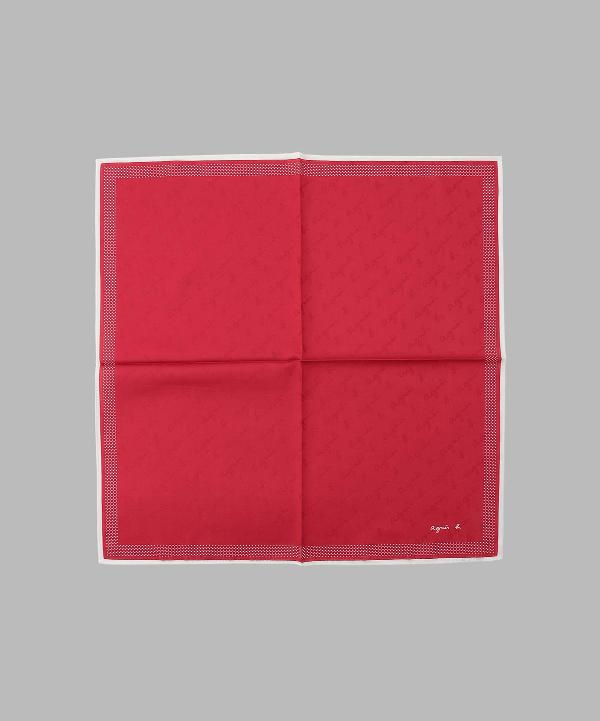 FEMME ウィメンズ ロゴ ジャカード ハンカチ レッド