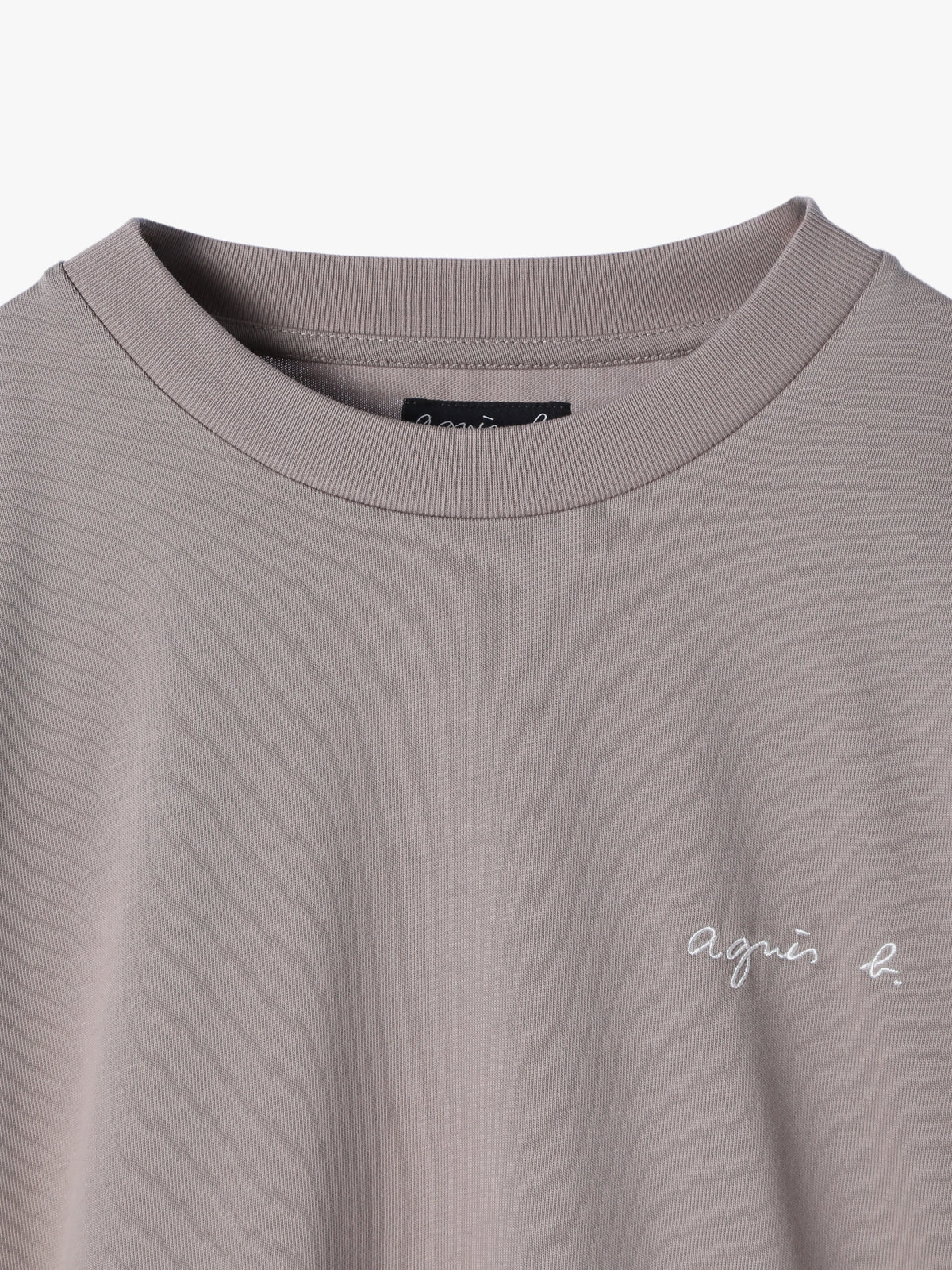 HOMME メンズ メンズ ロゴ プリント コットン 長袖 Tシャツ ”Christof” ベージュ