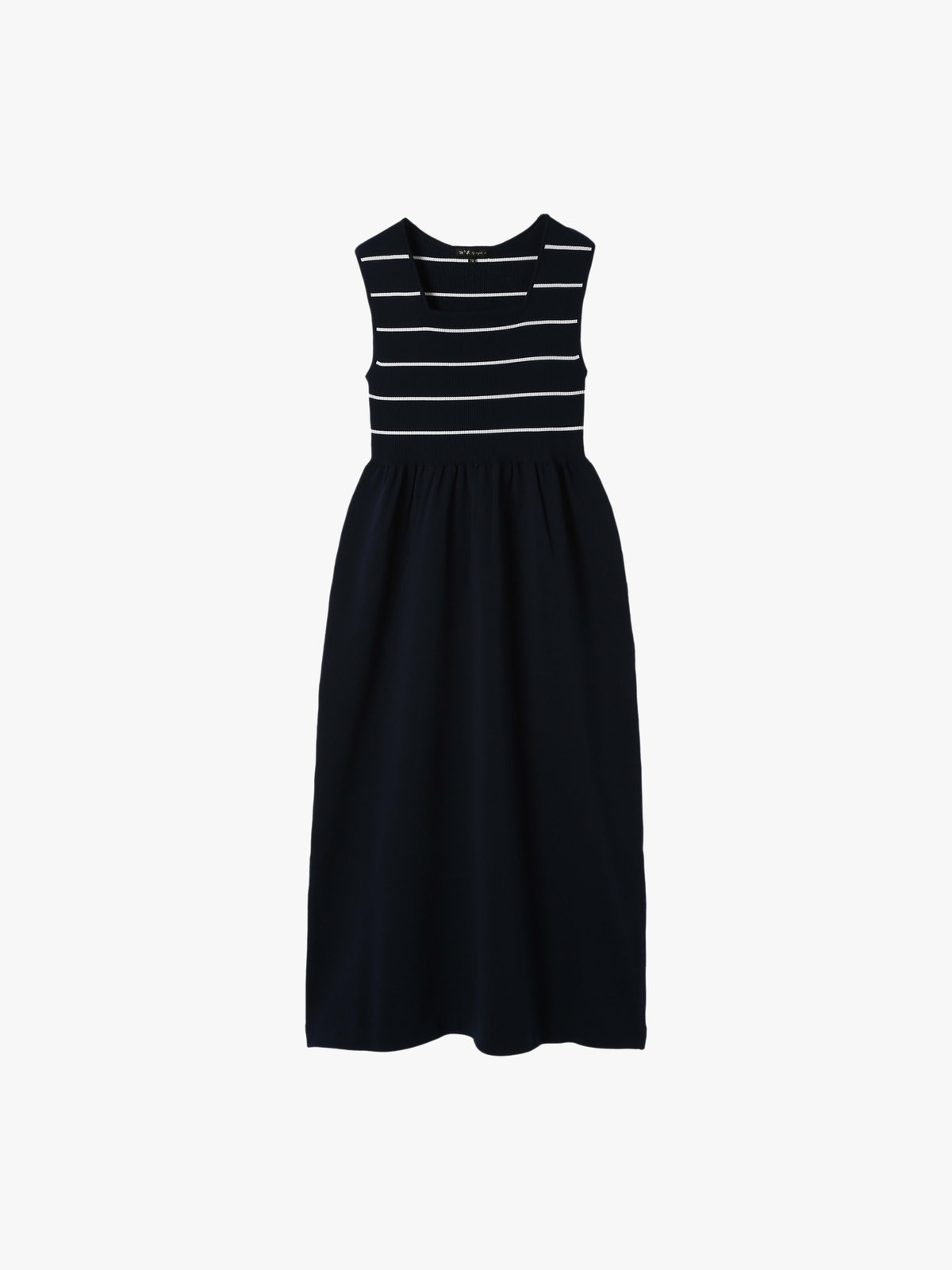 To b. by agnès b. 【Outlet】ノースリーブ ロング ニット ワンピース ネイビー×レッド