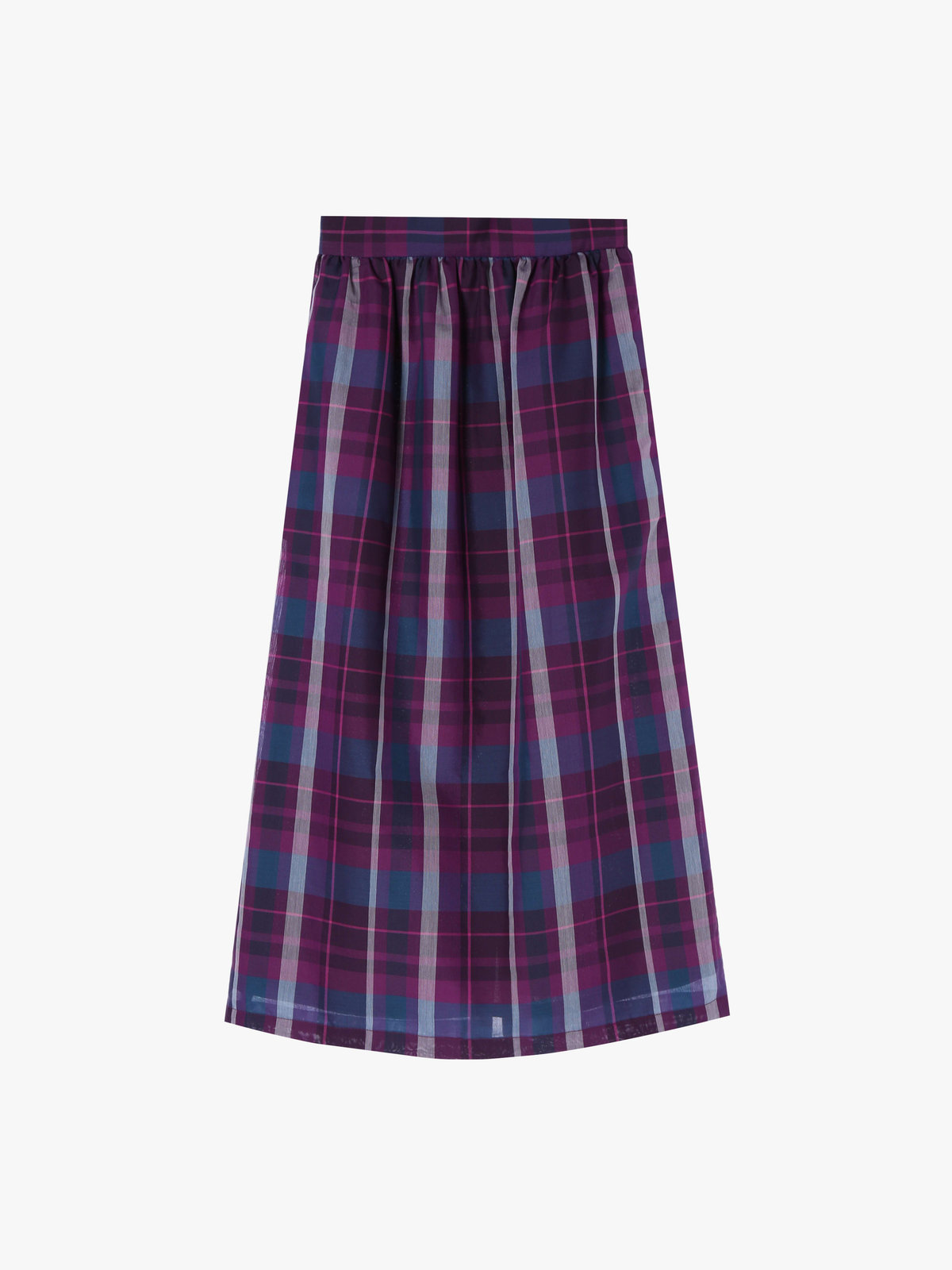 To b. by agnès b. 【Outlet】トゥービーシアーチェックスカート パープル