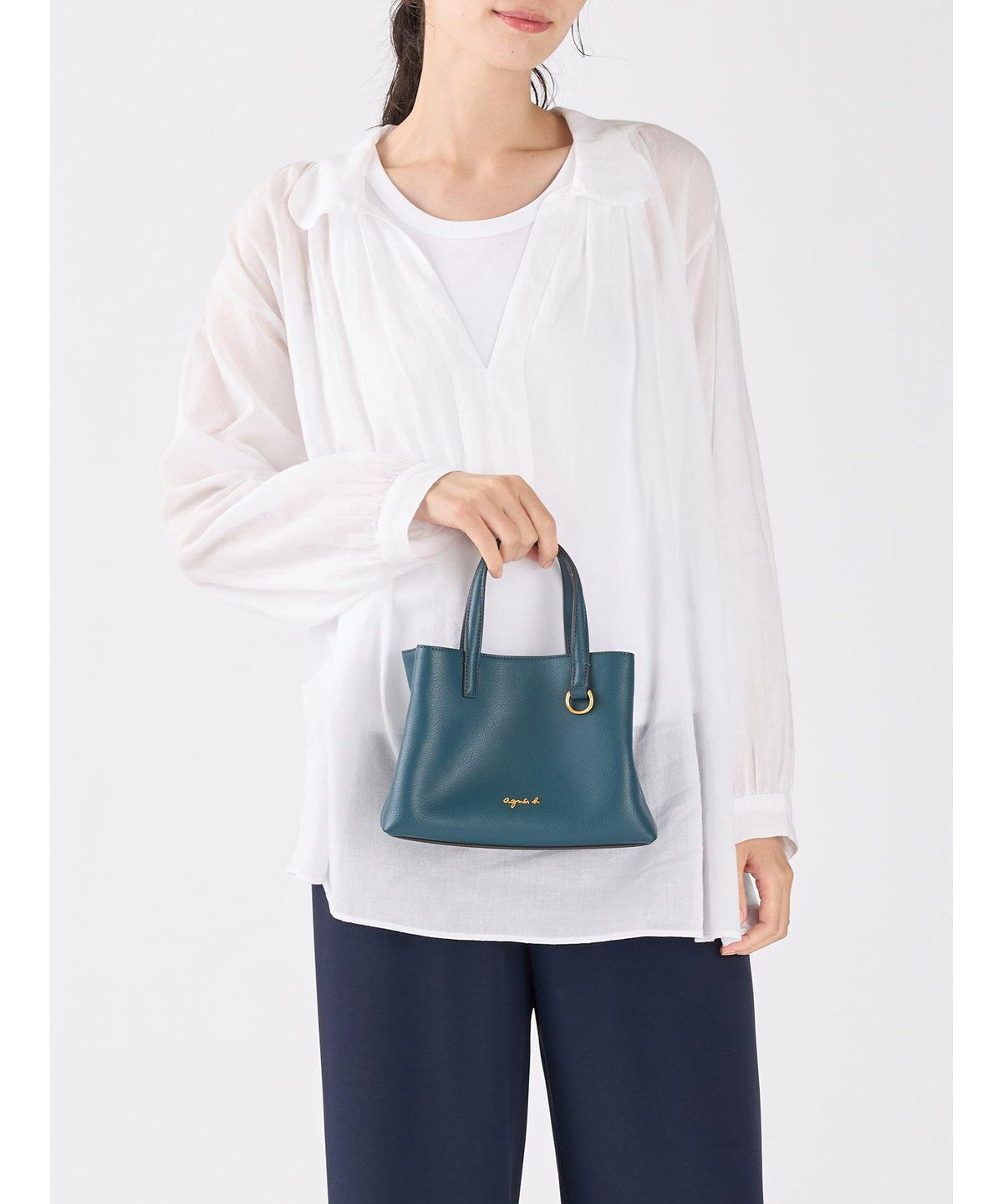 VOYAGE ウィメンズ バッグ＆ウォレット レザー 2way スモール トートバッグ "Christelle" ABS01-02 グリーン