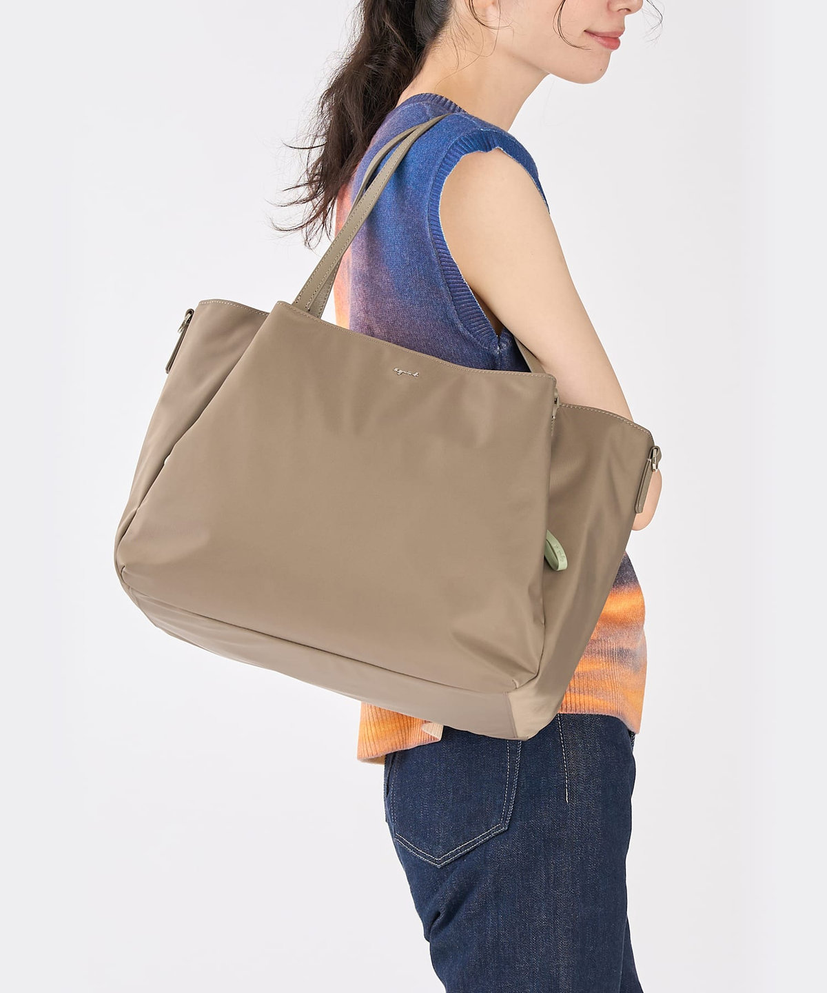 VOYAGE ウィメンズ バッグ＆ウォレット ナイロン 2way ラージ トートバッグ "Origami" ABS07-04 ブラウン