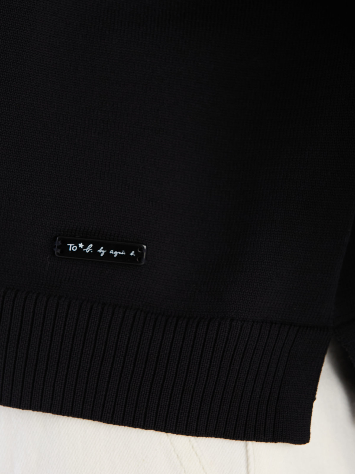 To b. by agnès b. 【Outlet】WS91 PULLOVER クルーネックニットプルオーバー ブラック