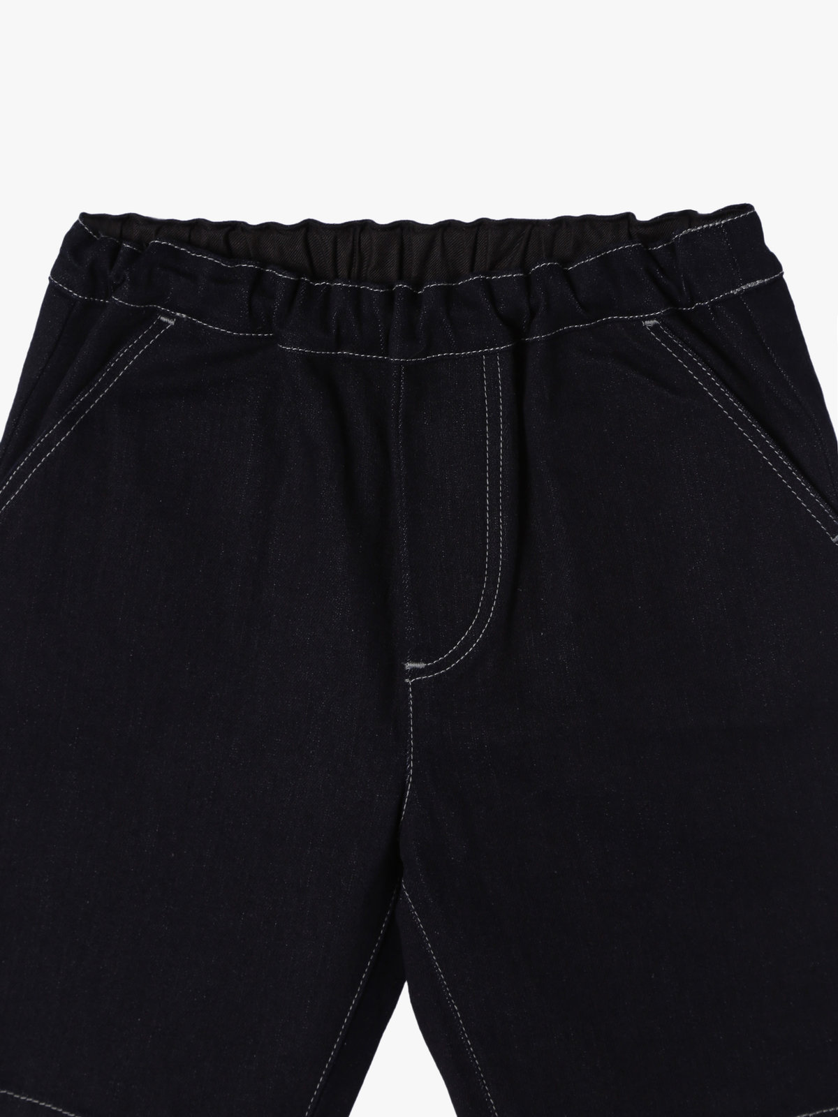 ENFANT ベビー ベビー デニムバミューダパンツ ネイビー