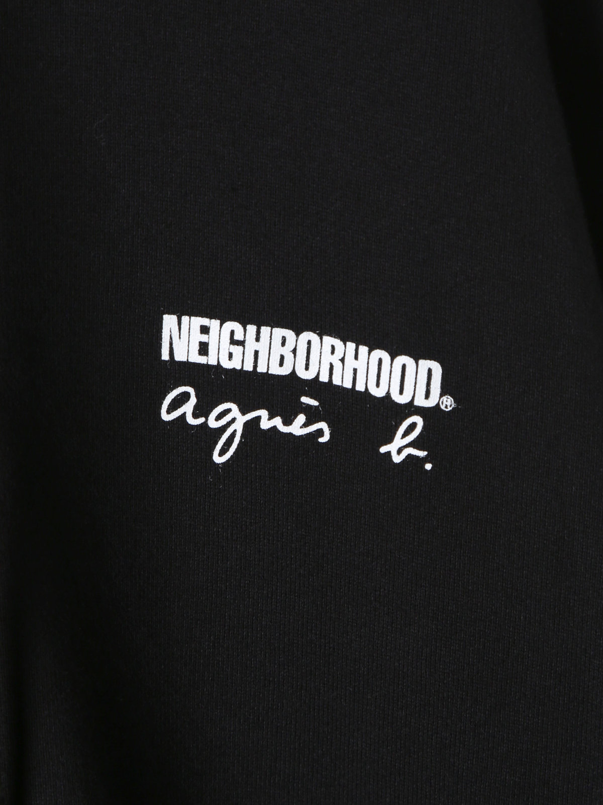 HOMME メンズ agnes b. x NH スウェットスナップフーディー ブラック