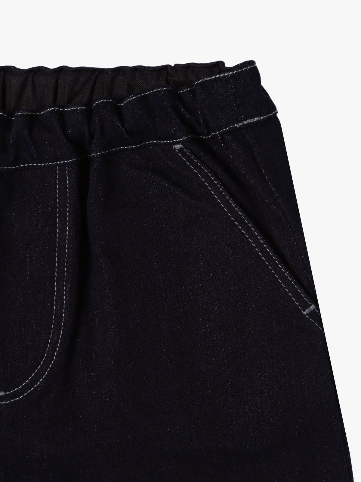 ENFANT ベビー ベビー デニムバミューダパンツ ネイビー