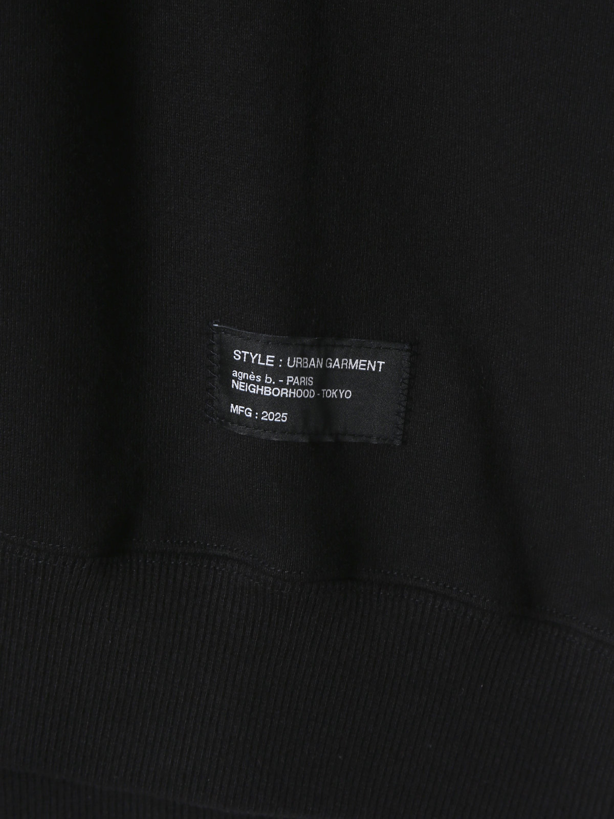 HOMME メンズ agnes b. x NH スウェットスナップフーディー ブラック