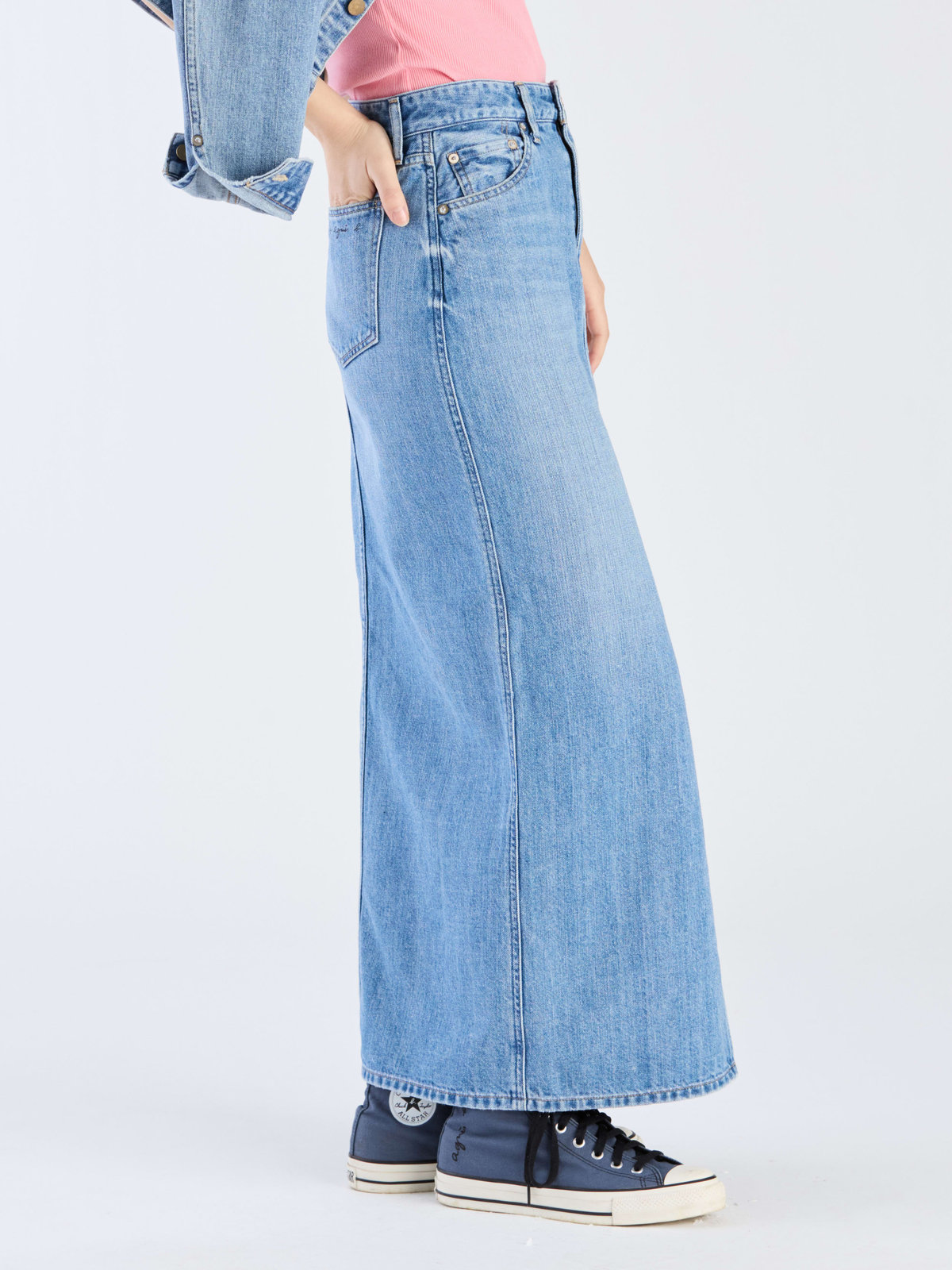 To b. by agnès b. To b. by agnes b. x RED CARD TOKYO Denim Long SK ロングデニムスカート ライトブルー