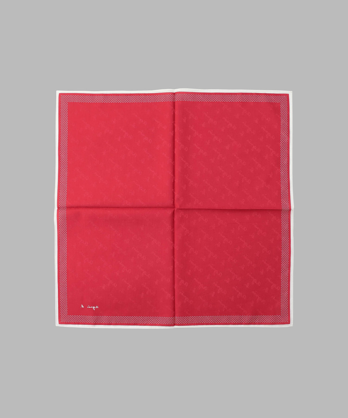 FEMME ウィメンズ ロゴ ジャカード ハンカチ レッド