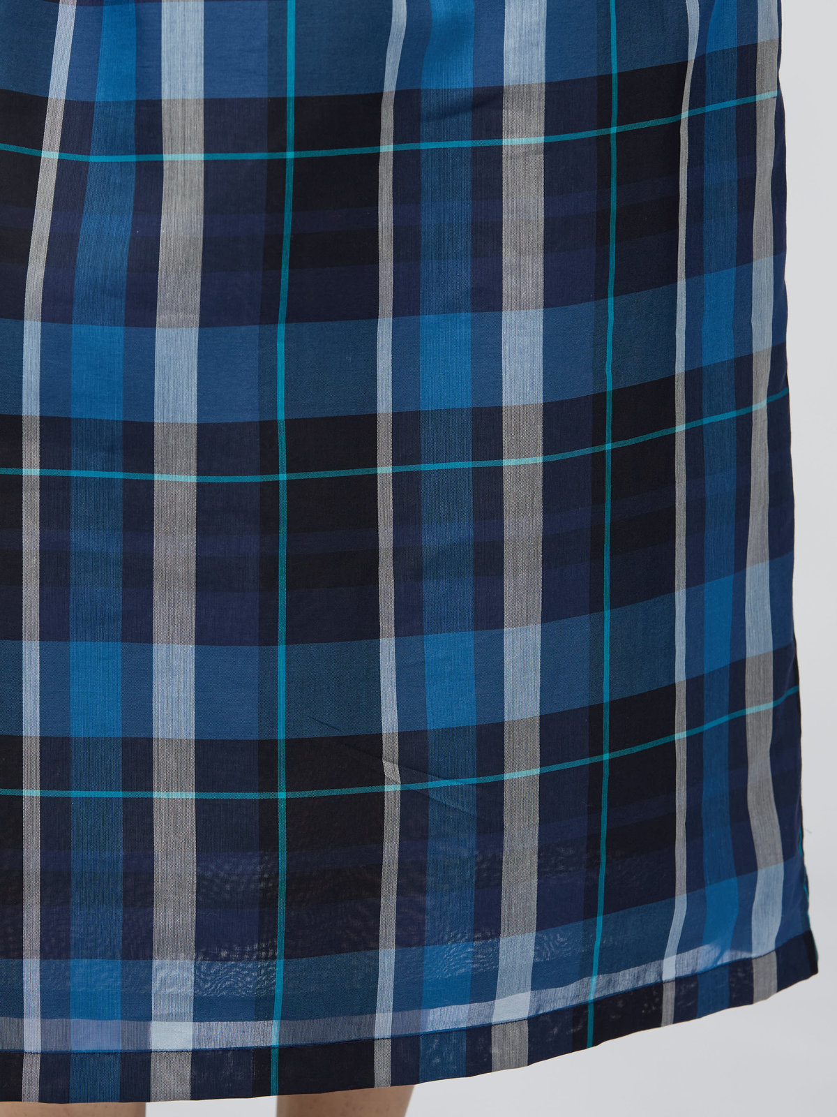 To b. by agnès b. 【Outlet】トゥービーシアーチェックスカート ブルー