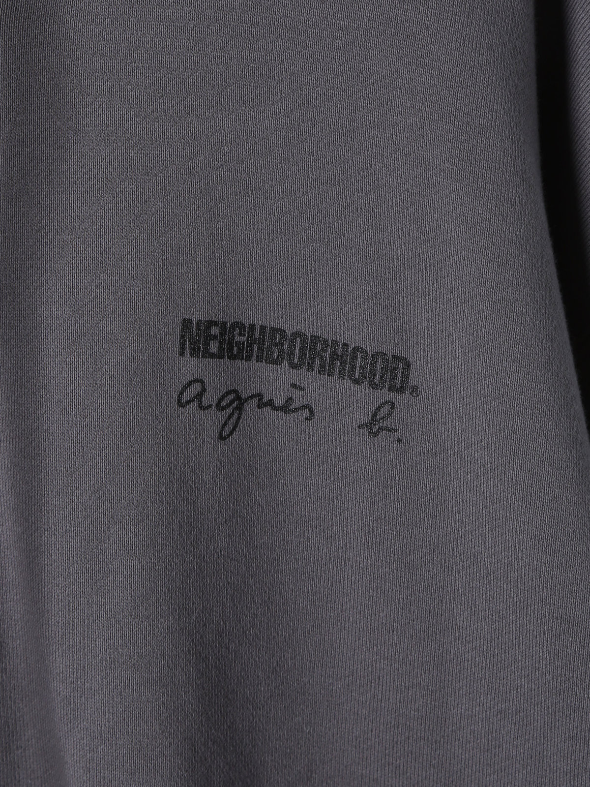 HOMME メンズ agnes b. x NH スウェットスナップフーディー グレー