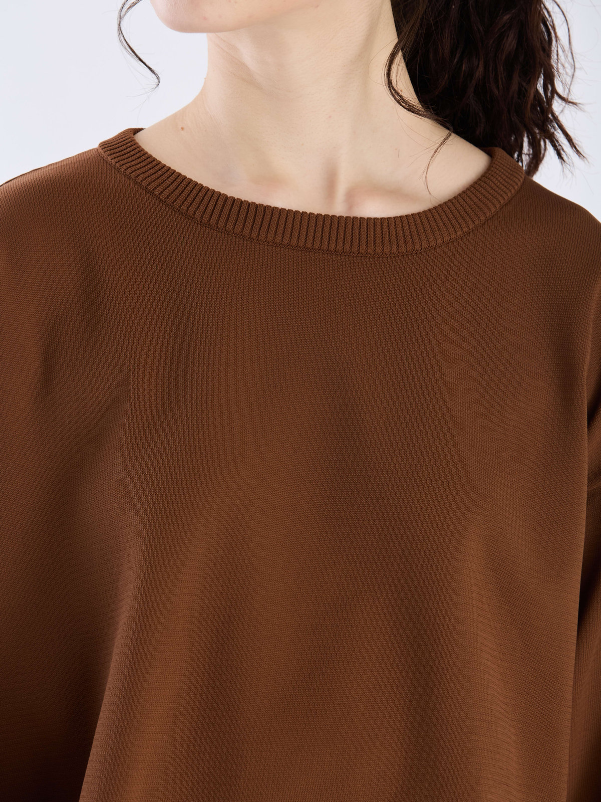 To b. by agnès b. 【Outlet】WS91 PULLOVER クルーネックニットプルオーバー ブラウン