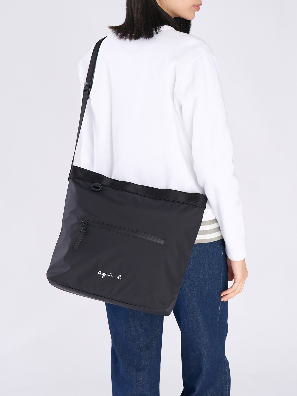 VOYAGE メンズ バッグ＆ウォレット ナイロン ラージ ショルダーバッグ ”Fred” ABH02-02 ブラック