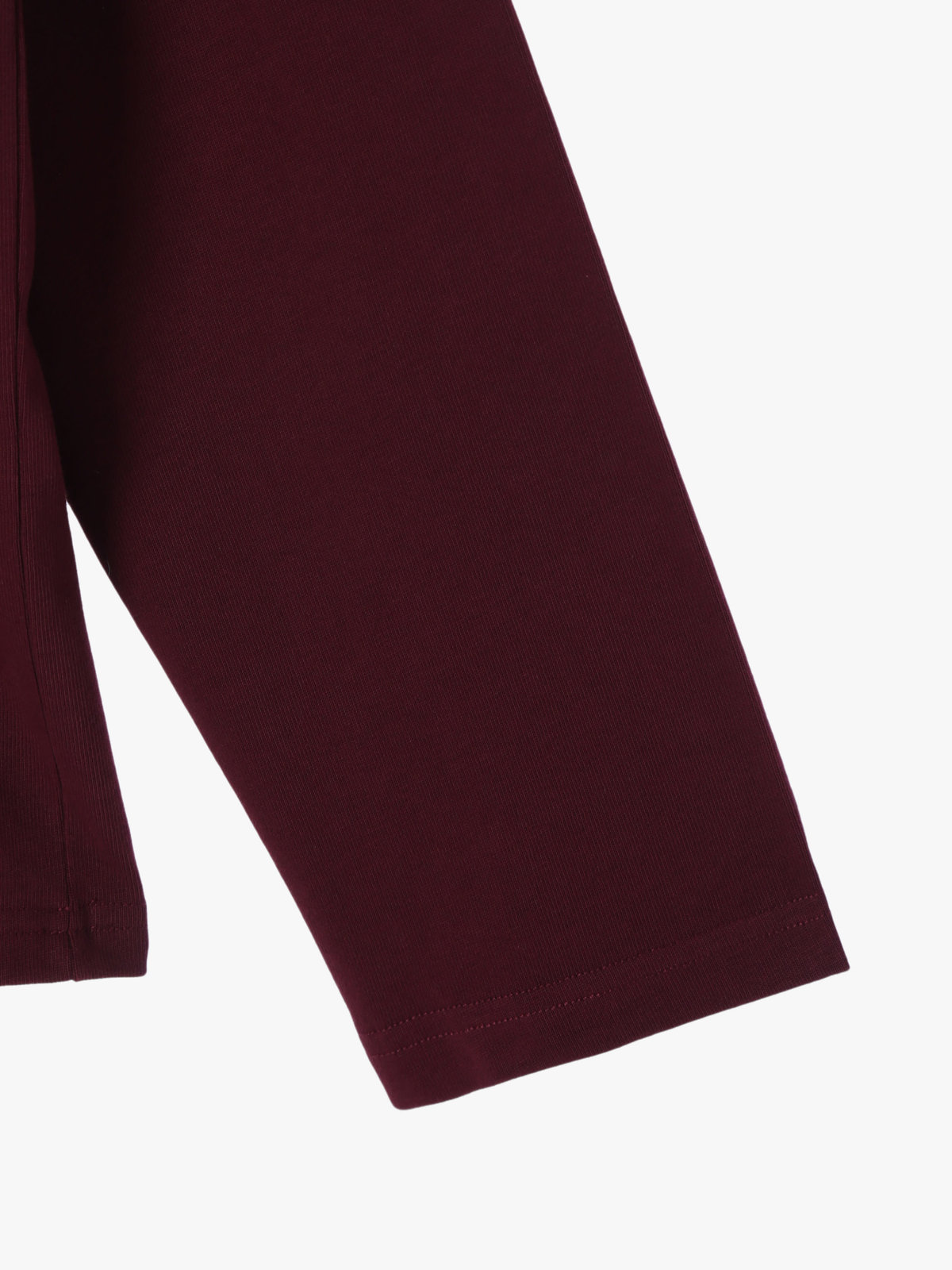 HOMME メンズ メンズ ロゴ プリント コットン 長袖 Tシャツ ”Christof” ボルドー