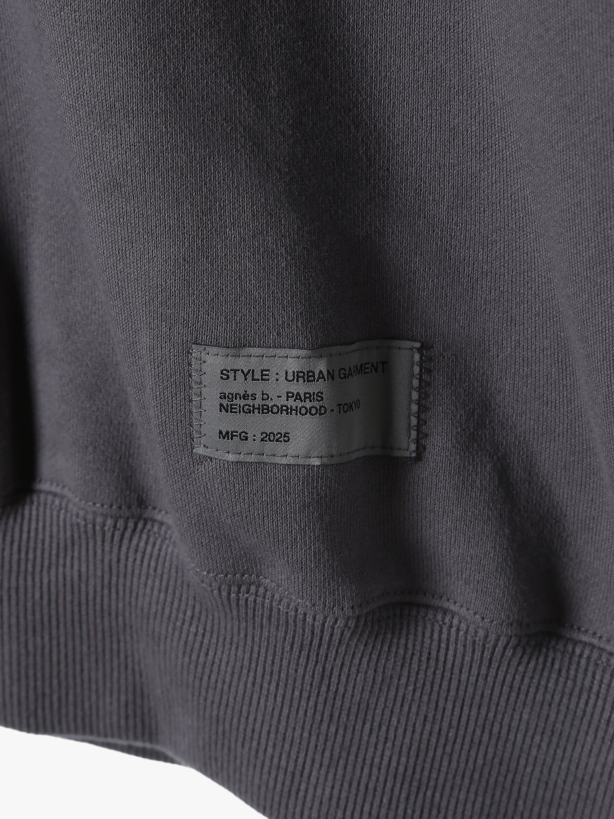 HOMME メンズ agnes b. x NH スウェットスナップフーディー グレー