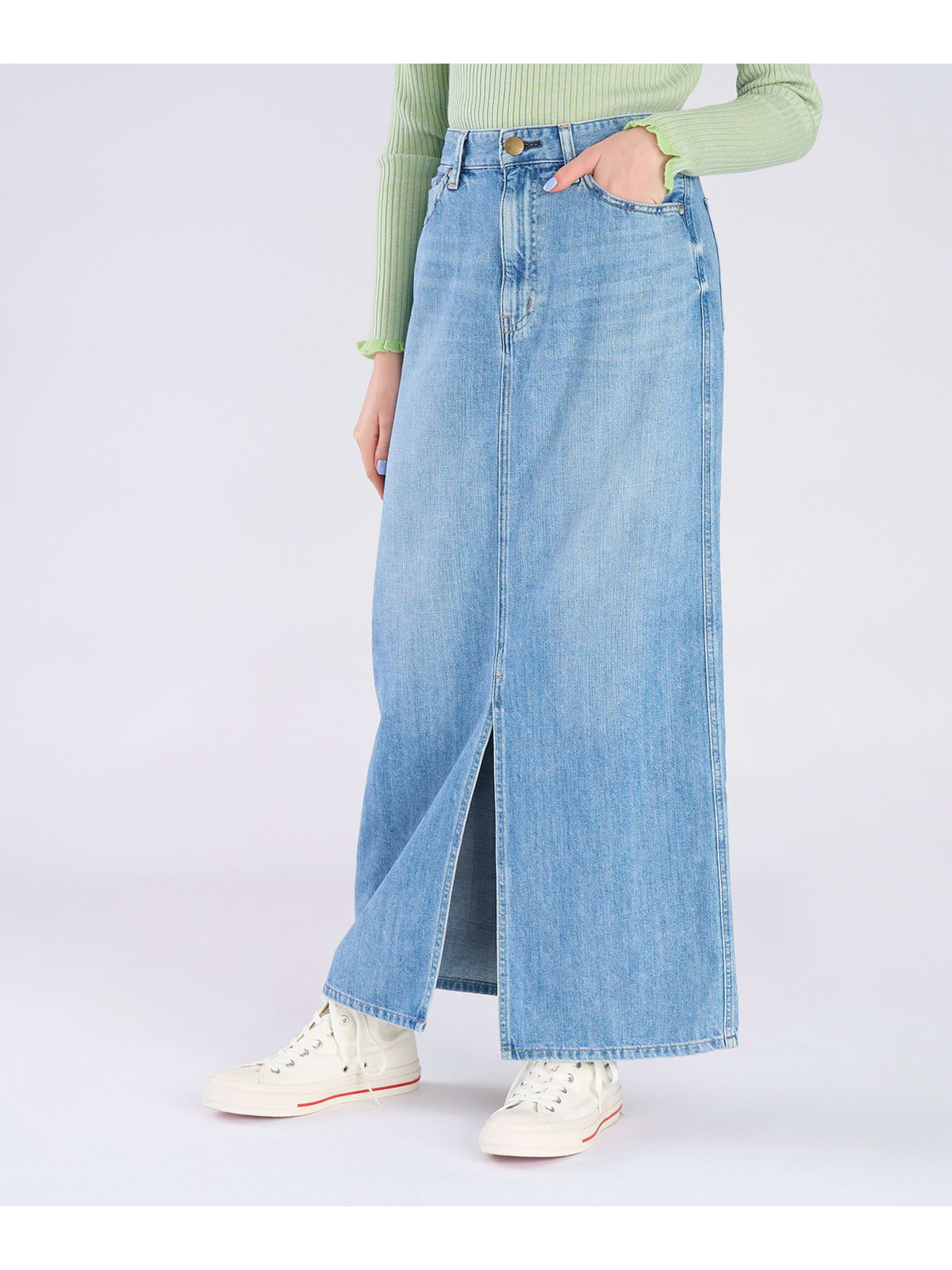 To b. by agnès b. To b. by agnes b. x RED CARD TOKYO Denim Long SK ロングデニムスカート ライトブルー