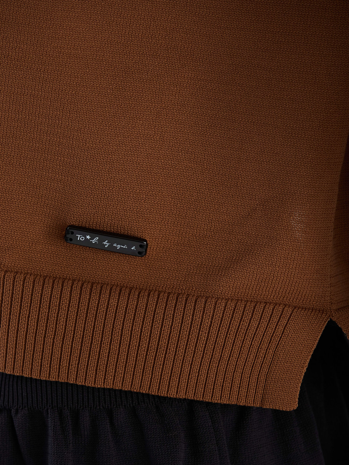 To b. by agnès b. 【Outlet】WS91 PULLOVER クルーネックニットプルオーバー ブラウン