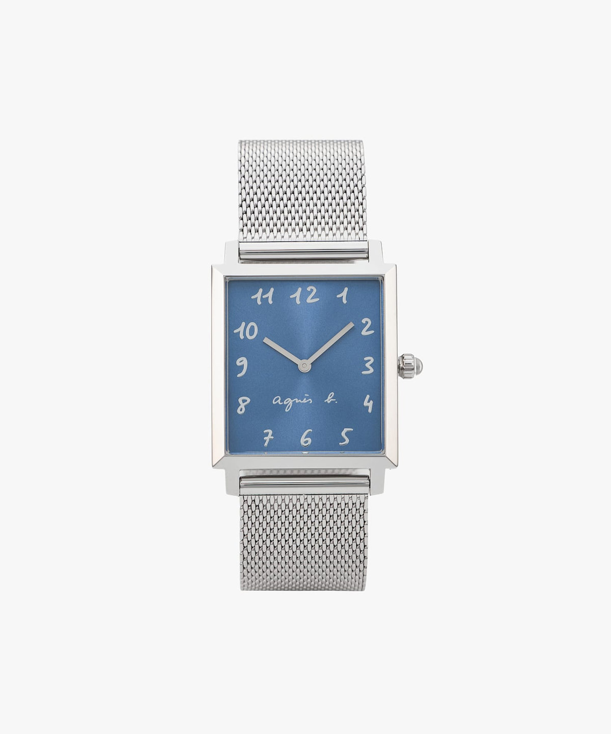 HOMME メンズ シルバー ステンレス スクエア ウォッチ "Marcello" シルバー