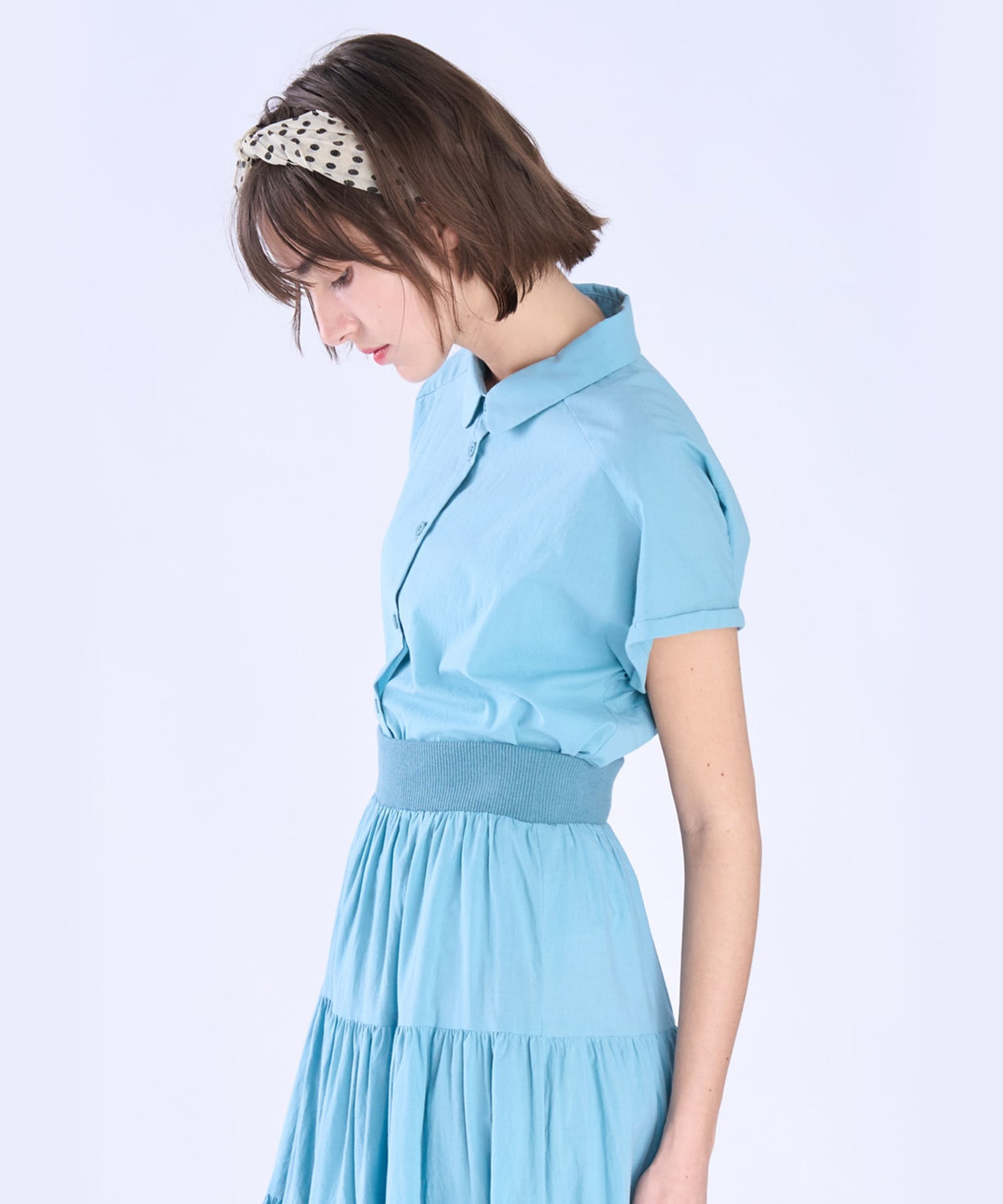 To b. by agnès b. コットン モダン マニッシュ シャツ ブルー系その他