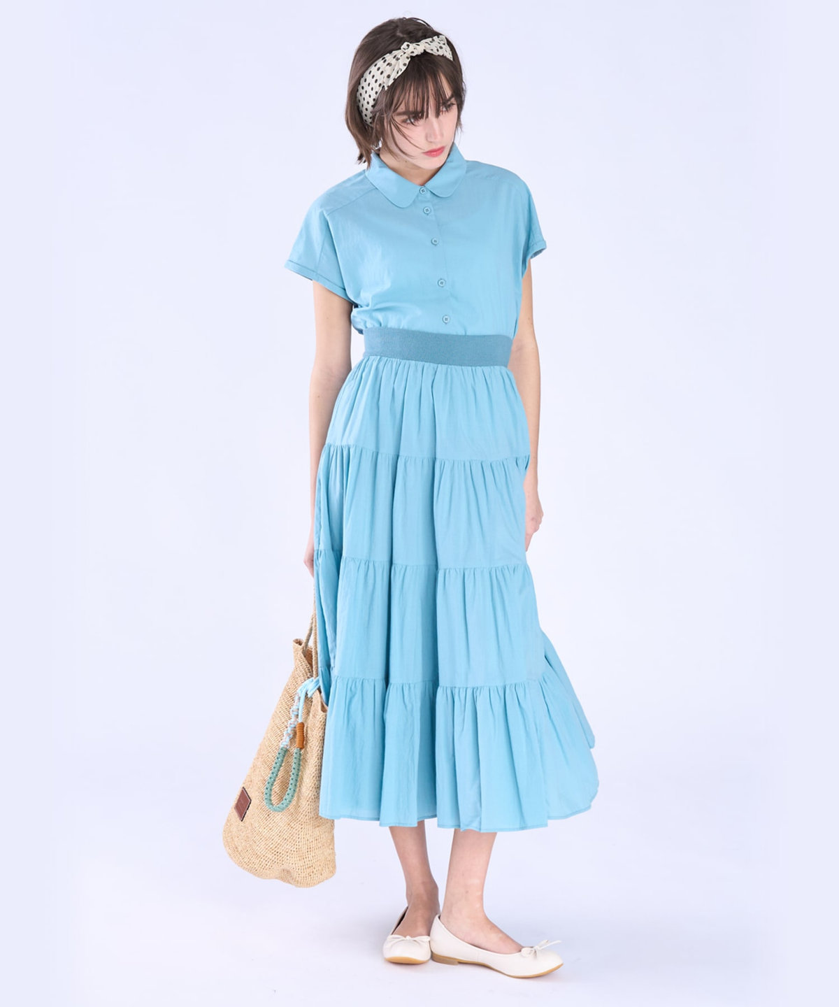 To b. by agnès b. コットン モダン マニッシュ シャツ ブルー系その他