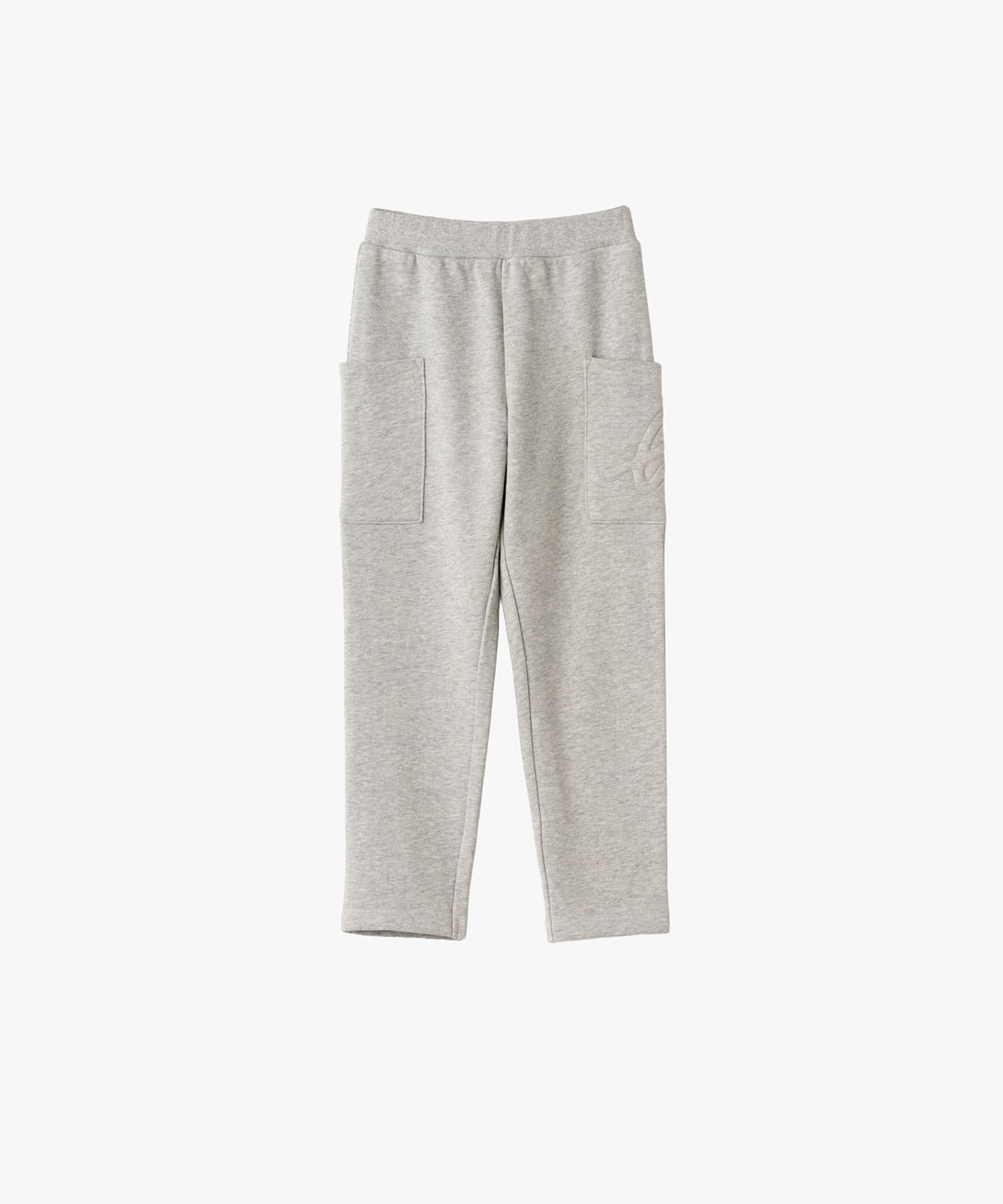ENFANT ユニセックス キッズ "b." ロゴ コットン フルレングス スウェットパンツ グレー