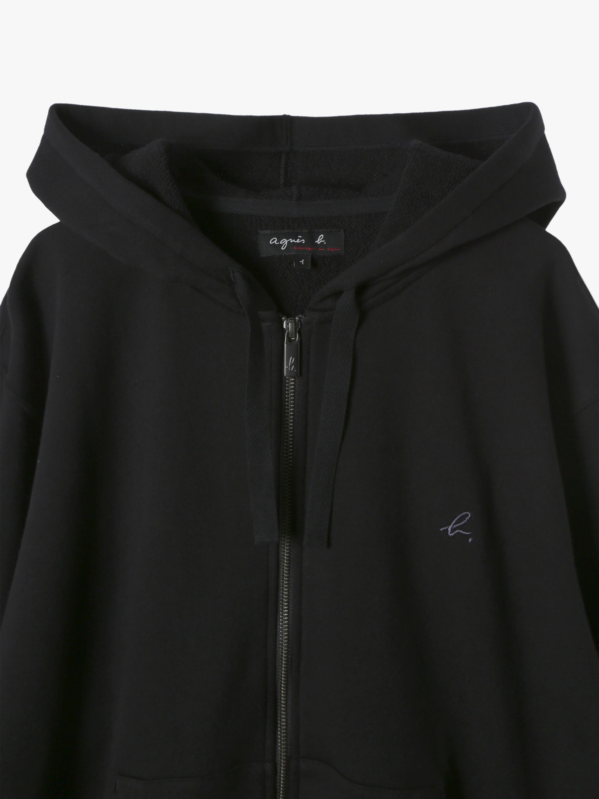 HOMME メンズ メンズ ”b.”ロゴ 刺繍 コットン スウェット フーディー ”Porto” ブラック