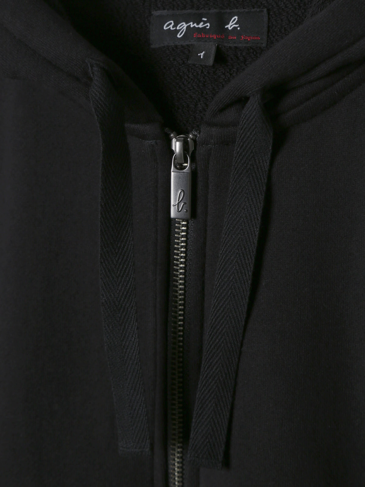 HOMME メンズ メンズ ”b.”ロゴ 刺繍 コットン スウェット フーディー ”Porto” ブラック