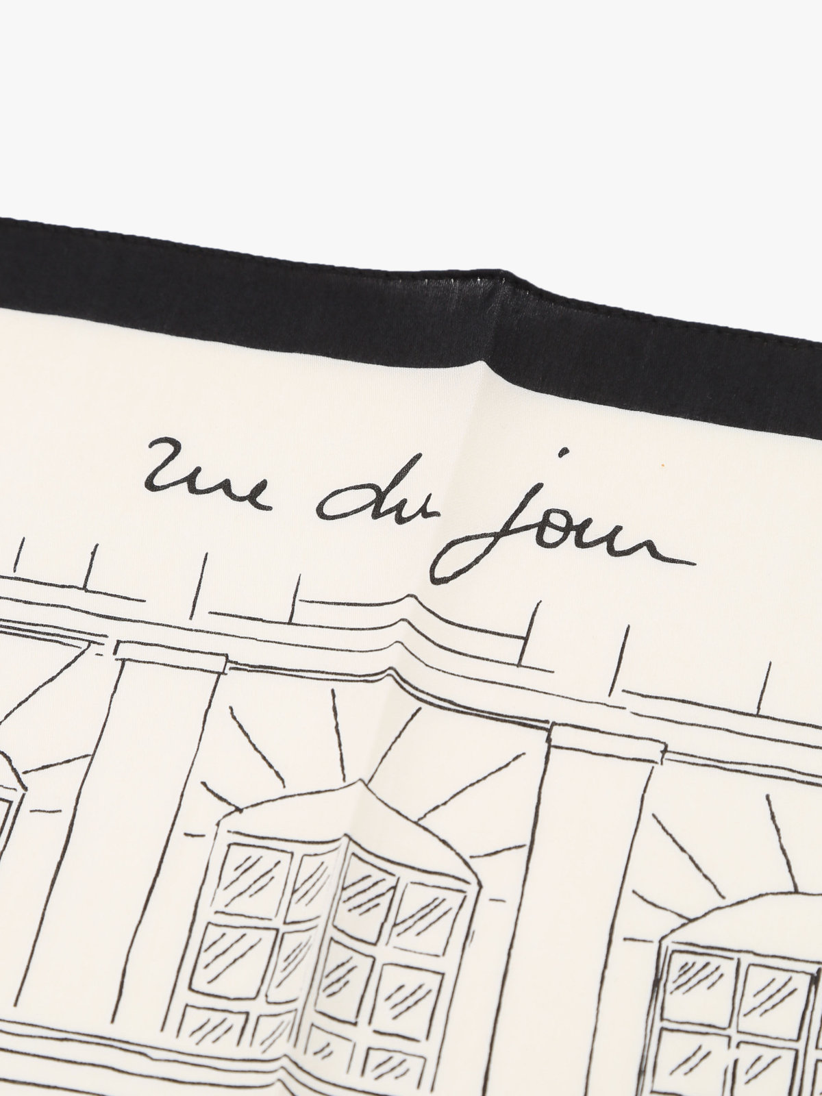 FEMME ウィメンズ ハンカチ ”Rue du Jour” ブラック