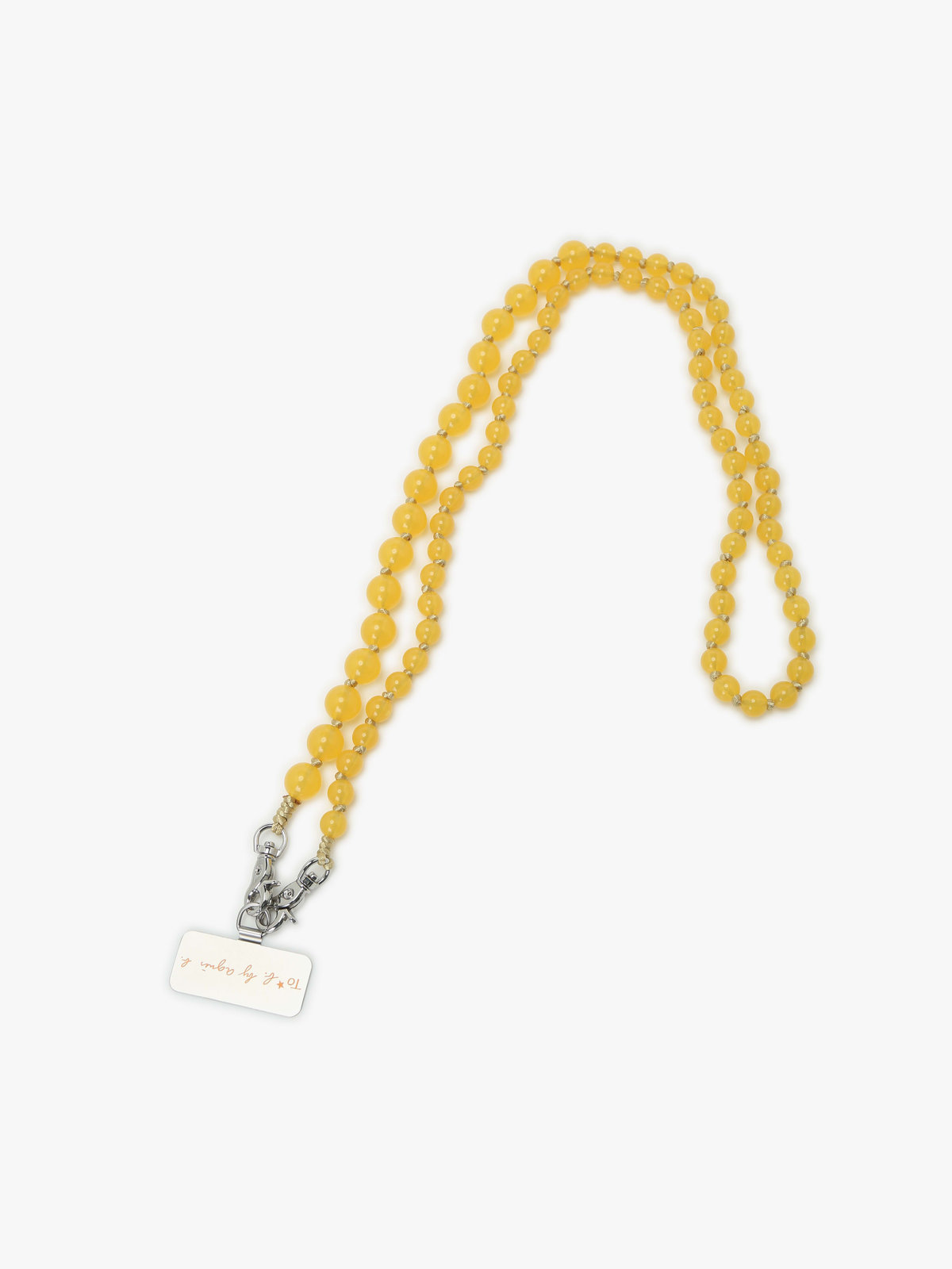 To b. by agnès b. 【Outlet】ビーズ モバイル ショルダーストラップ イエロー
