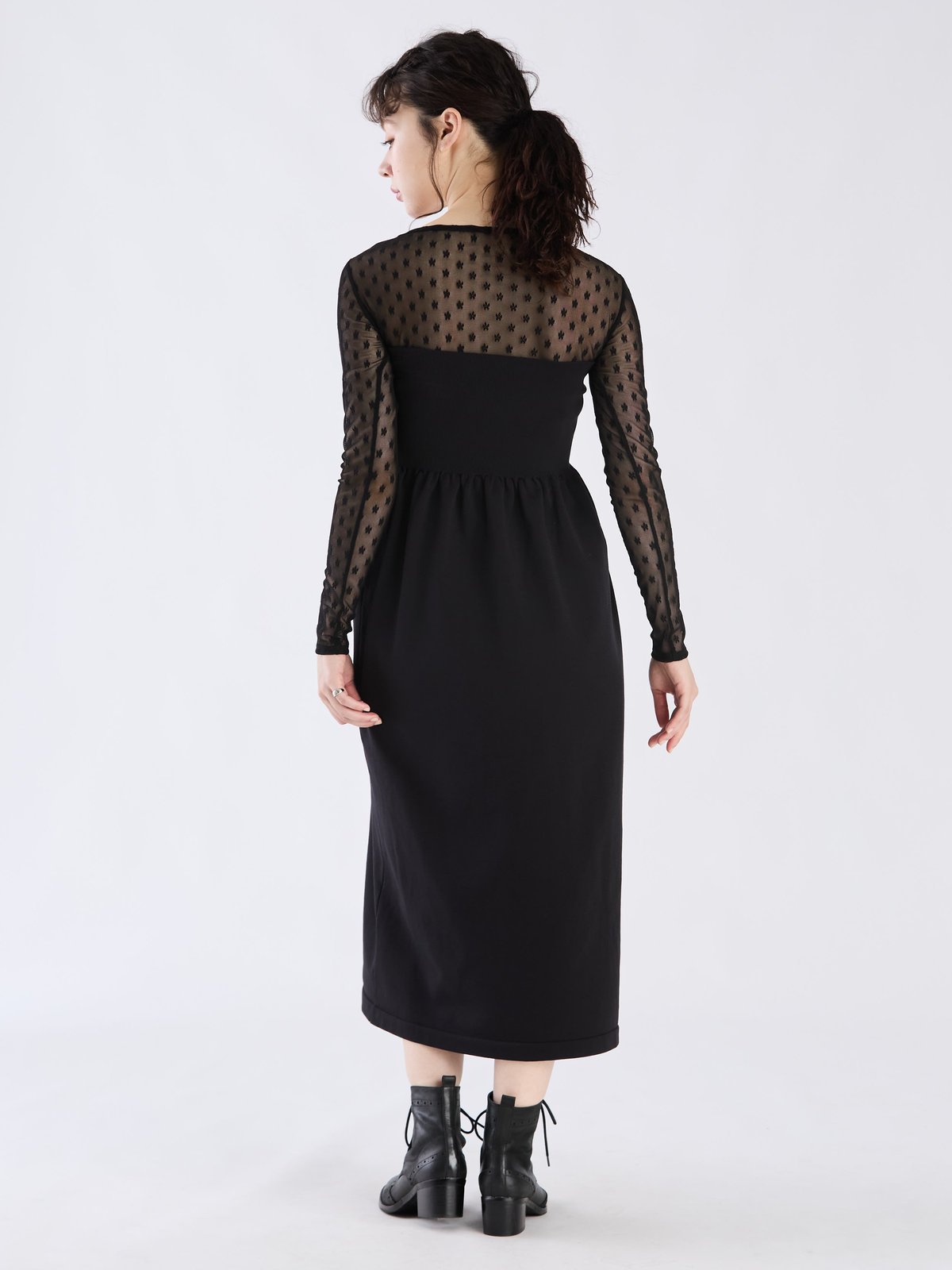 To b. by agnès b. 【Outlet】WW46 JUPE パフィーニットスカート ブラック