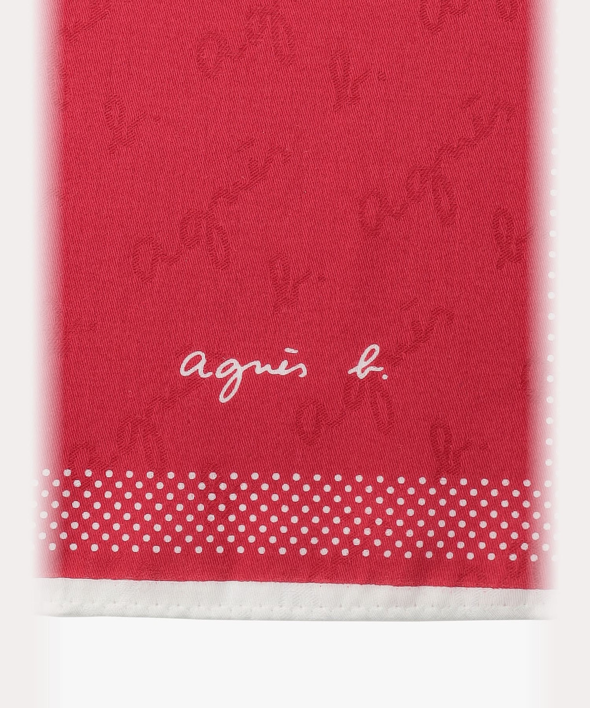 FEMME ウィメンズ ロゴ ジャカード ハンカチ レッド