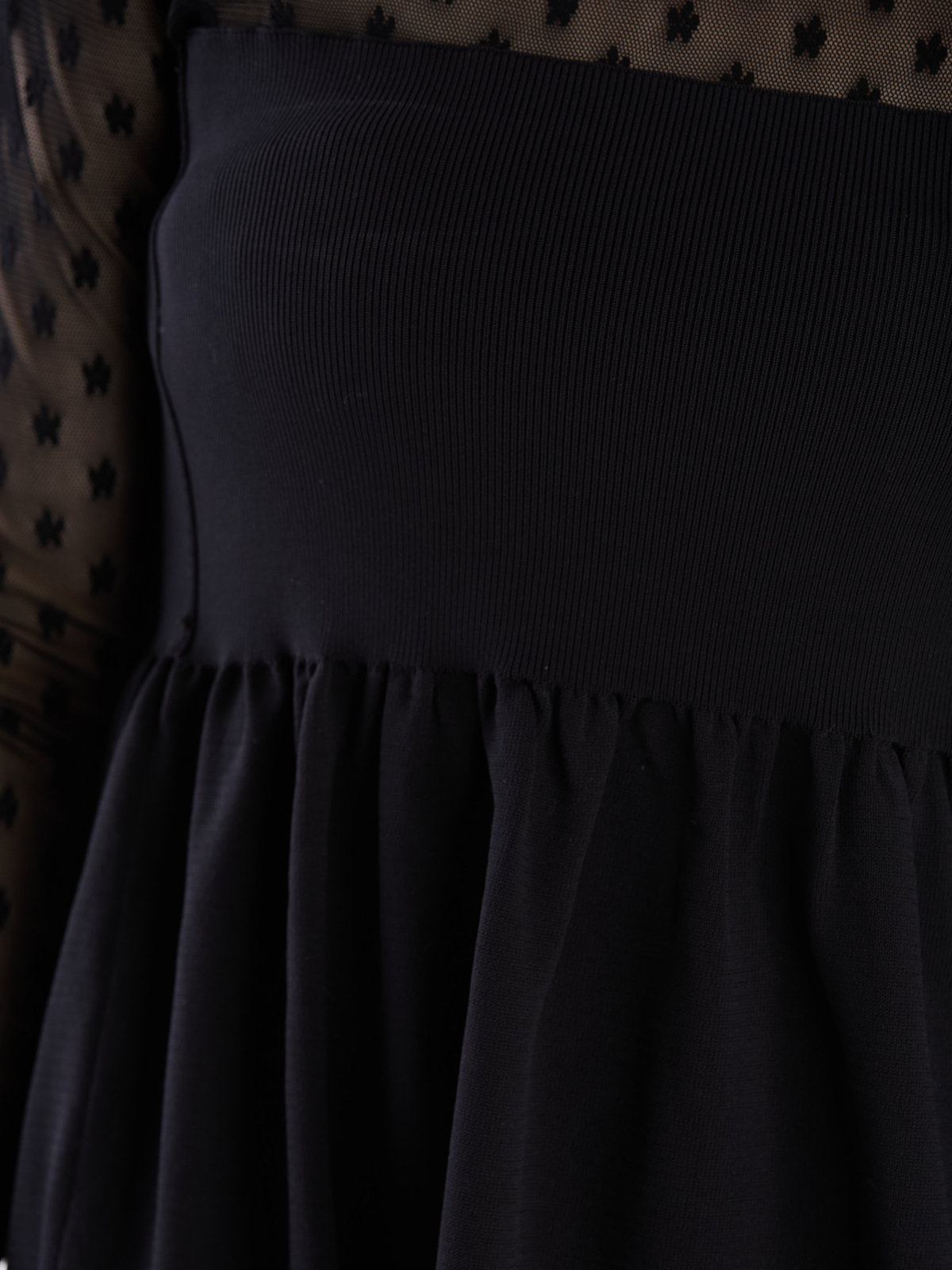 To b. by agnès b. 【Outlet】WW46 JUPE パフィーニットスカート ブラック