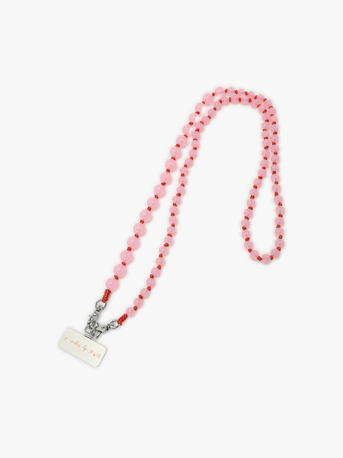 To b. by agnès b. 【Outlet】ビーズ モバイル ショルダーストラップ ピンク