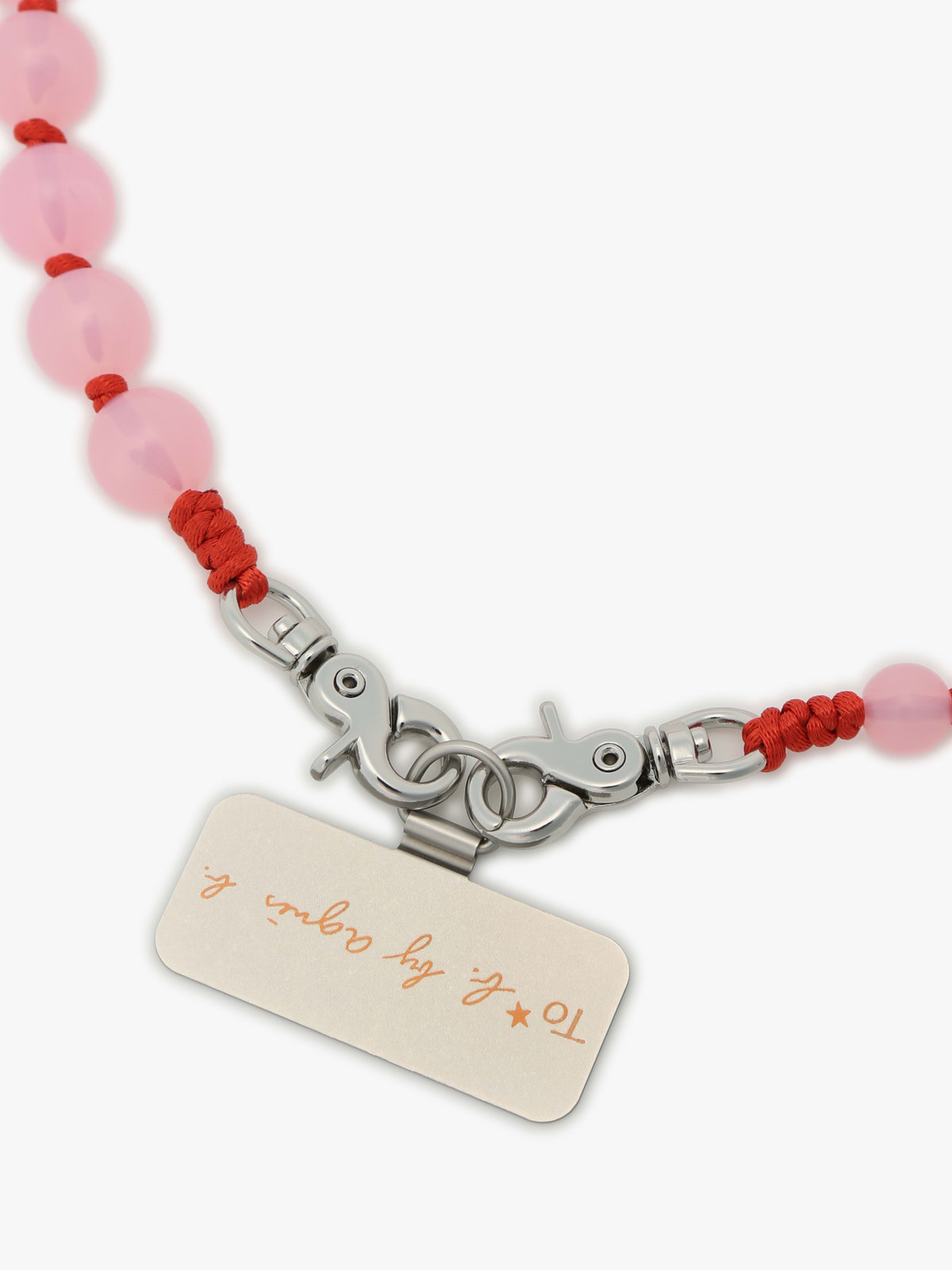 To b. by agnès b. 【Outlet】ビーズ モバイル ショルダーストラップ ピンク