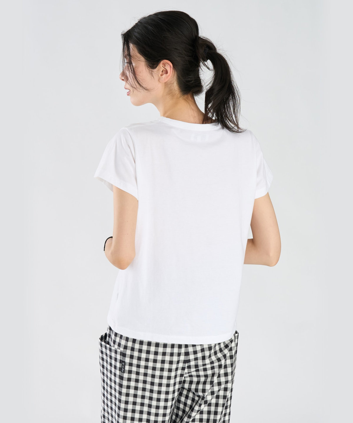 FEMME ウィメンズ ロゴプリント コットン 半袖Tシャツ "Brando" ホワイト