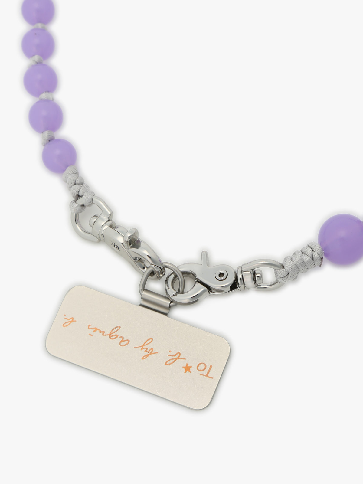 To b. by agnès b. 【Outlet】ビーズ モバイル ショルダーストラップ パープル