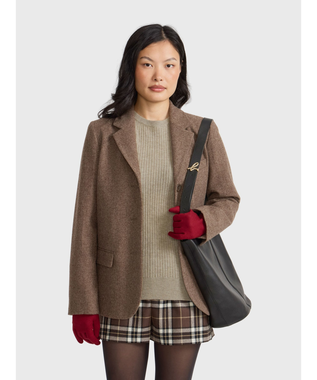FEMME ウィメンズ カシミヤ 長袖 ニットプルオーバー グレー