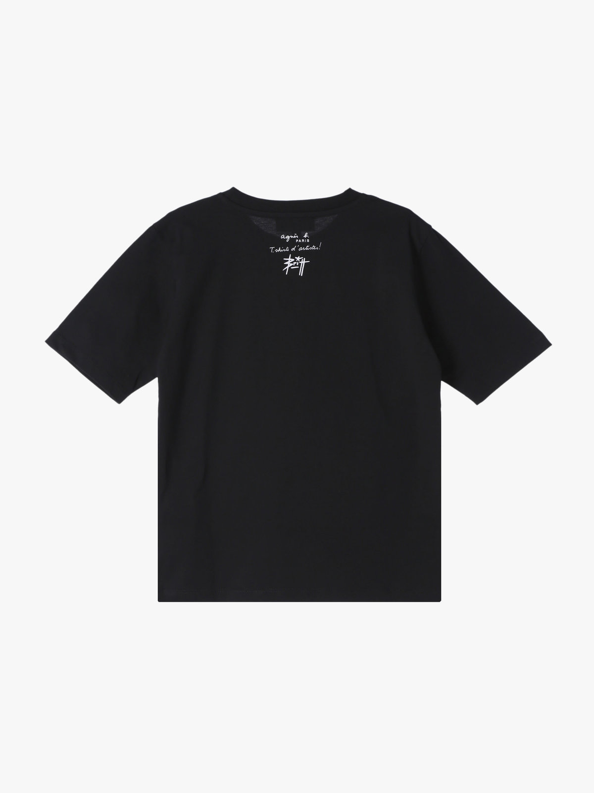 ENFANT ユニセックス キッズ オーガニックコットン プリント 半袖 アーティスト Tシャツ "Britt" ブラック