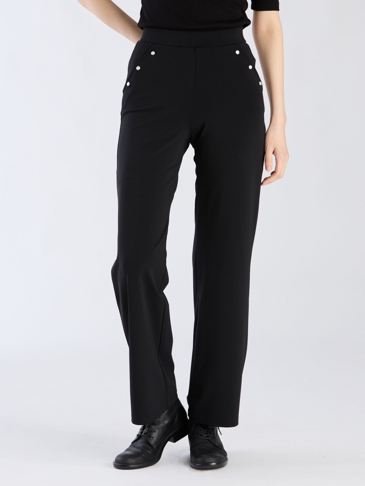 FEMME ウィメンズ ジャージー ワイドパンツ ”Sailor” ブラック