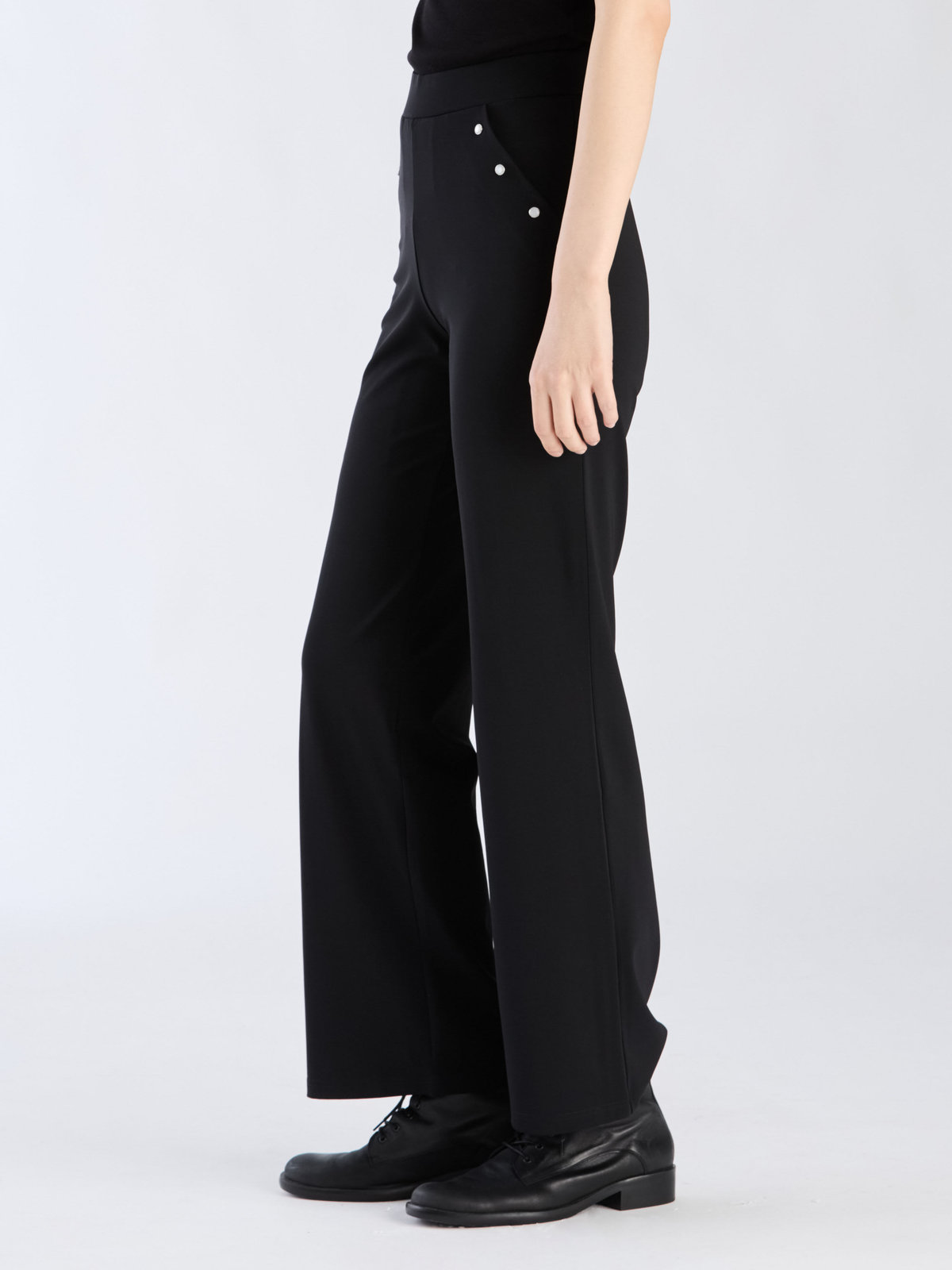 FEMME ウィメンズ ジャージー ワイドパンツ ”Sailor” ブラック