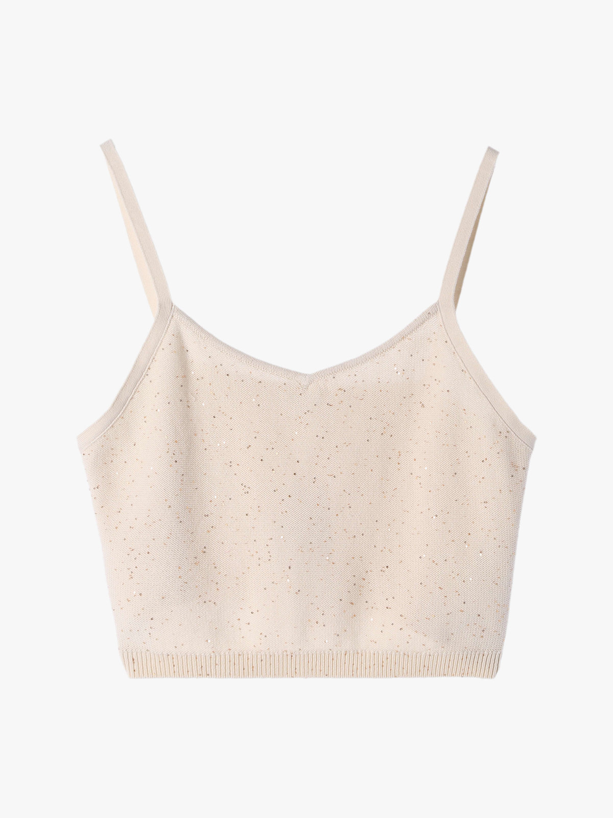 To b. by agnès b. 【Outlet】スパングルニットキャミ アイボリー