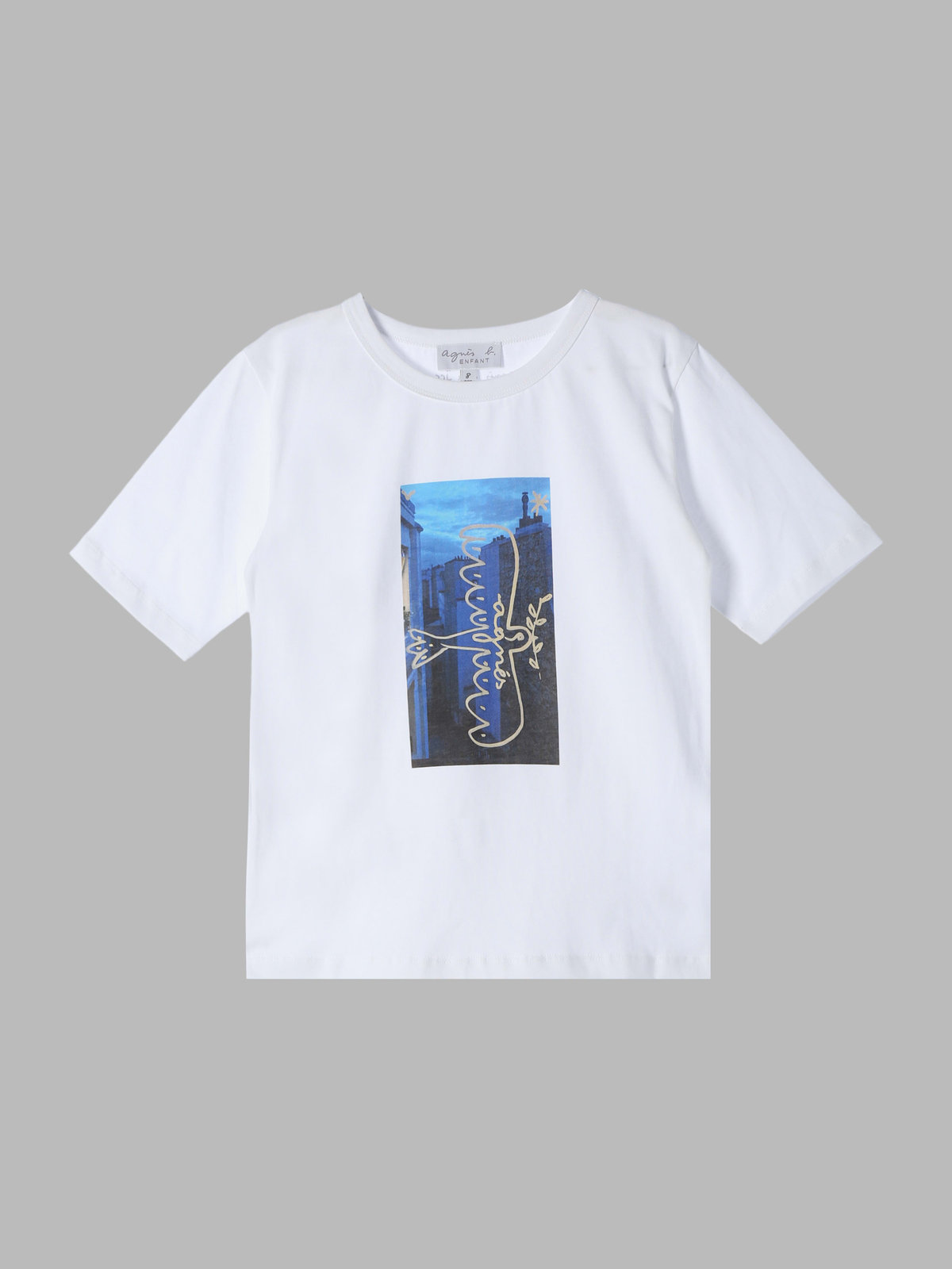 ENFANT ユニセックス キッズ プリント 半袖 アーティスト Tシャツ "Castelbajac" ホワイト