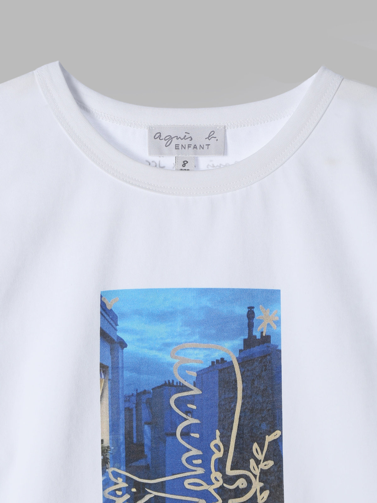 ENFANT ユニセックス キッズ プリント 半袖 アーティスト Tシャツ "Castelbajac" ホワイト